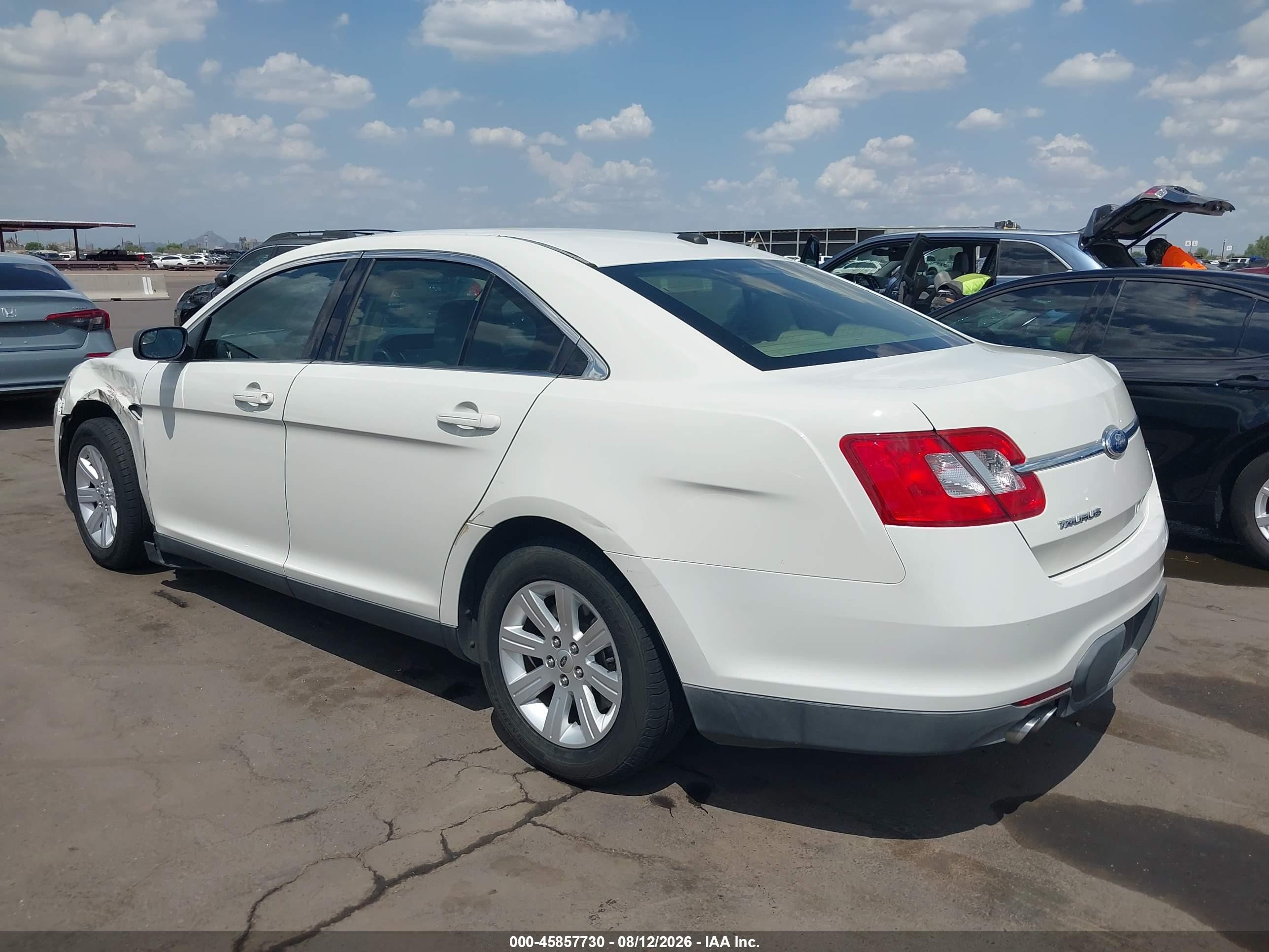 2012 Ford Taurus Se White vin: 1FAHP2DW8CG118775