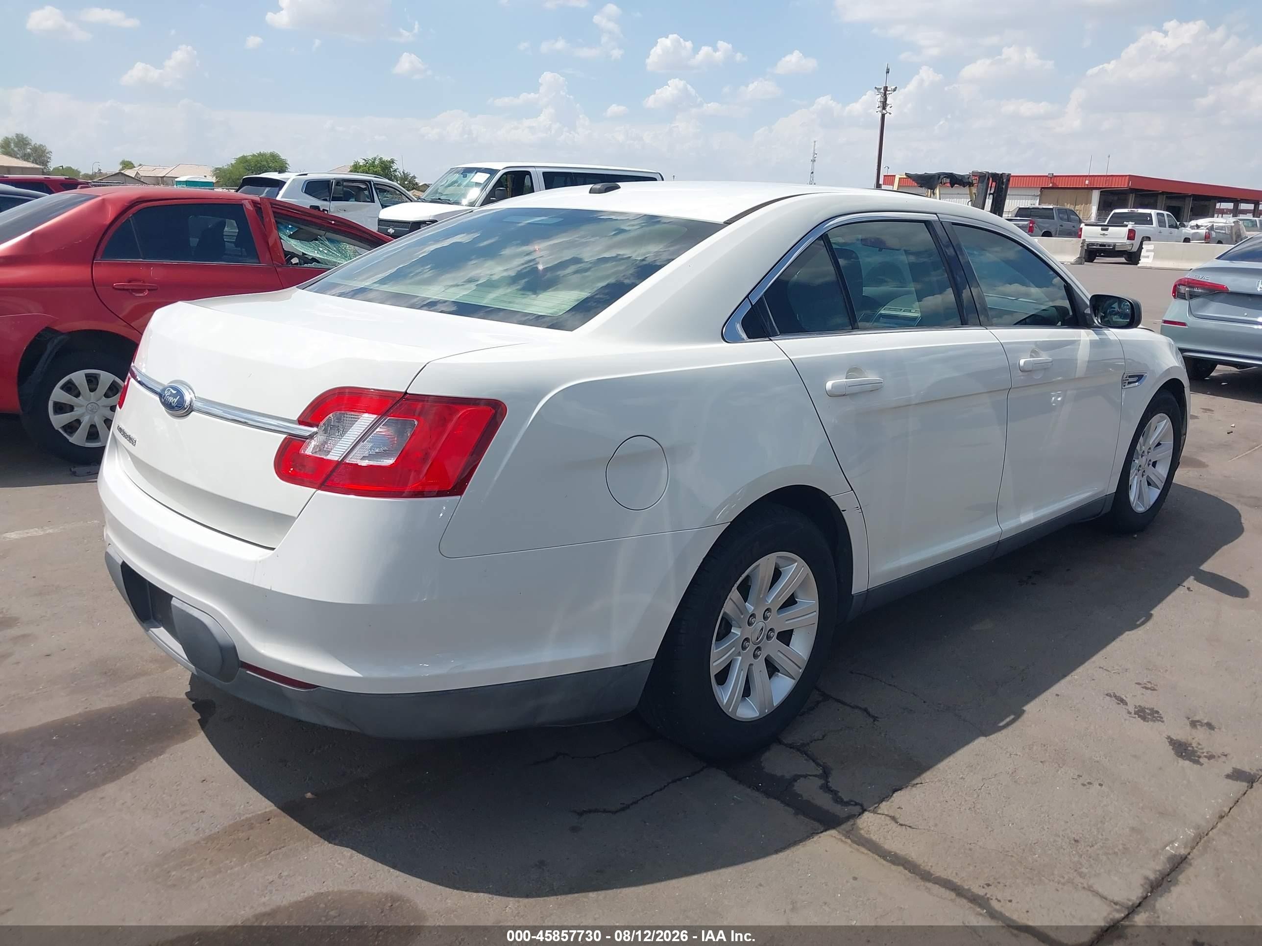 2012 Ford Taurus Se White vin: 1FAHP2DW8CG118775