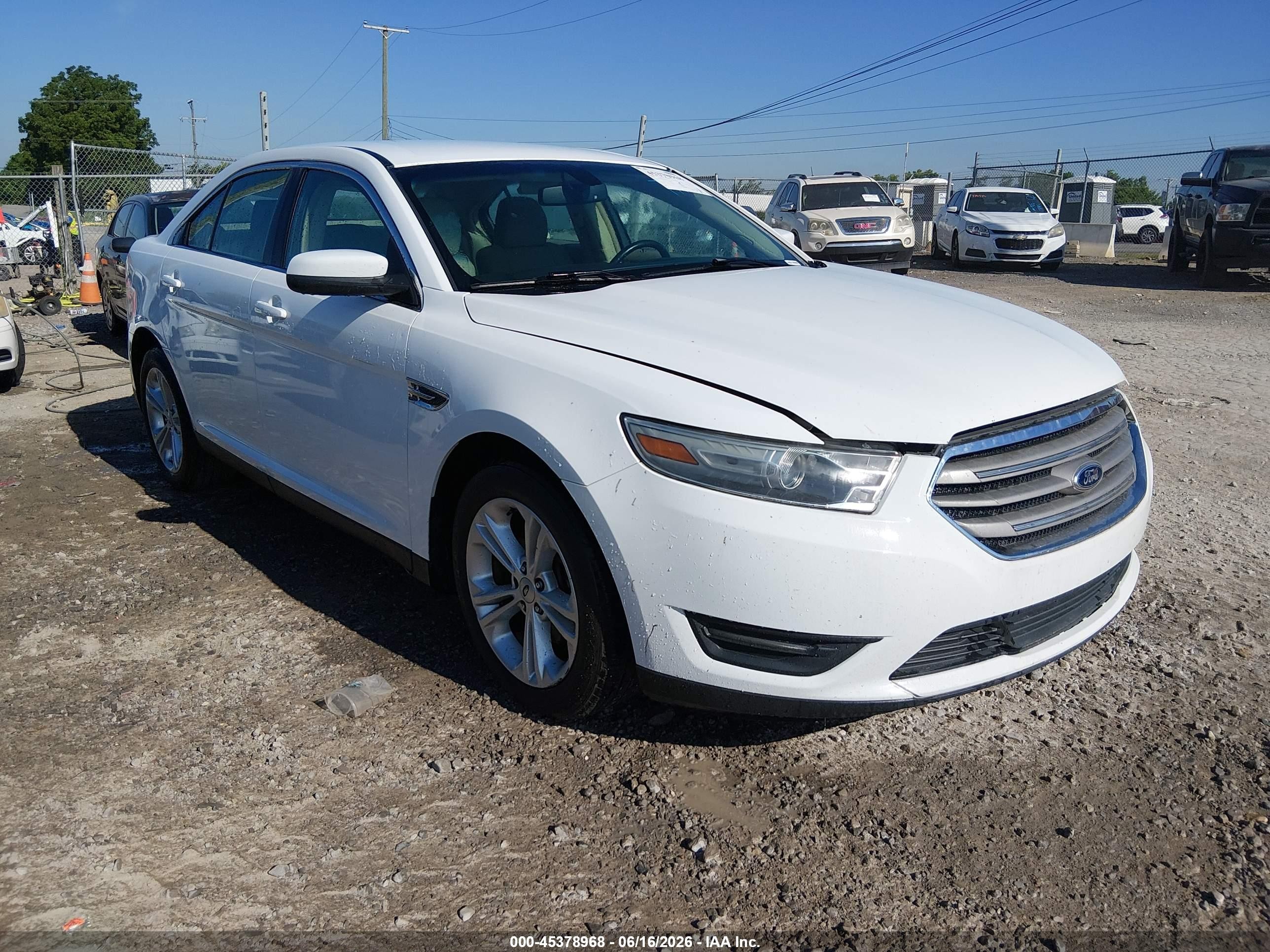 2013 Ford Taurus Sel White vin: 1FAHP2E80DG231685