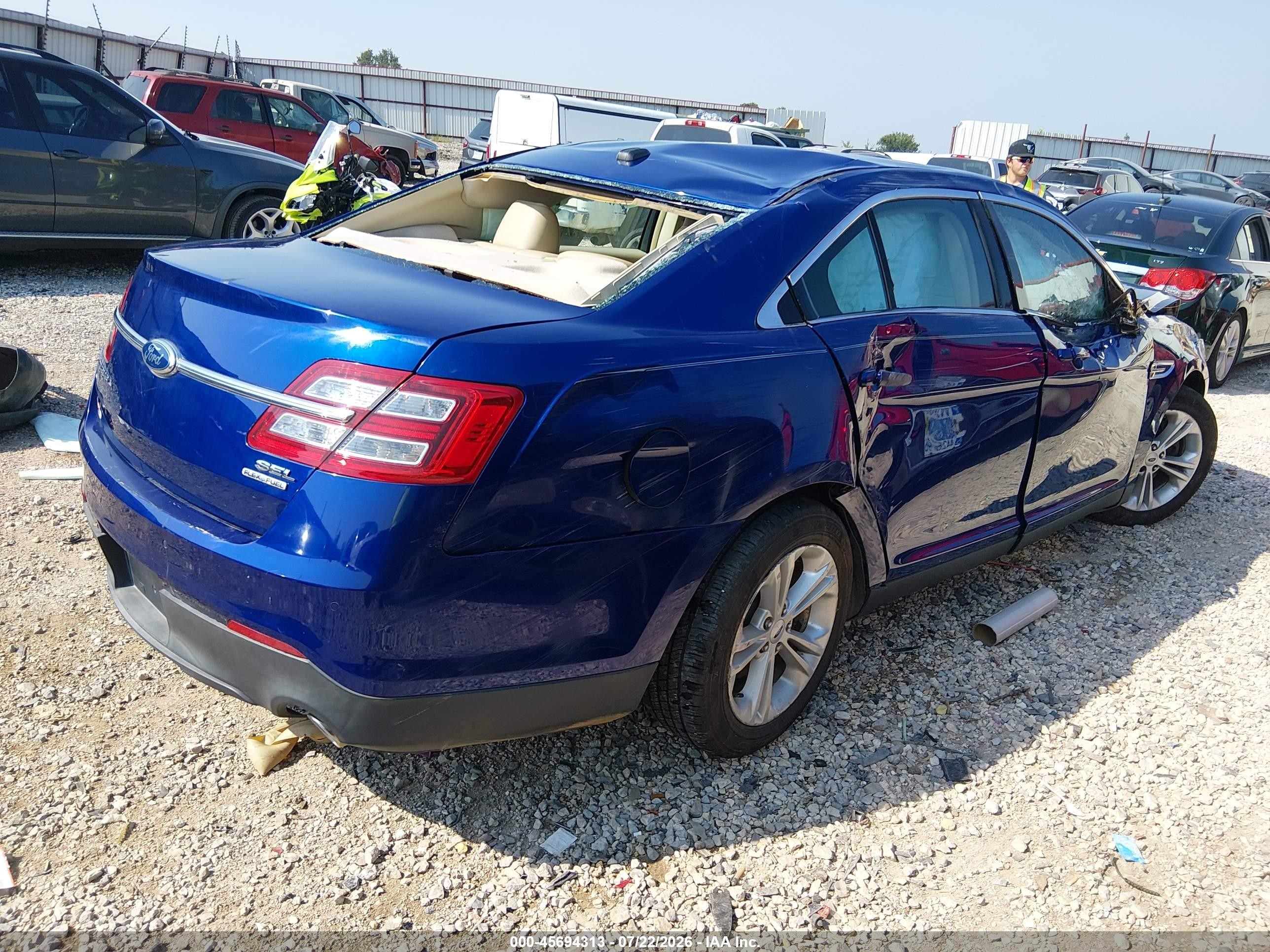 2013 Ford Taurus Sel Blue vin: 1FAHP2E81DG120305
