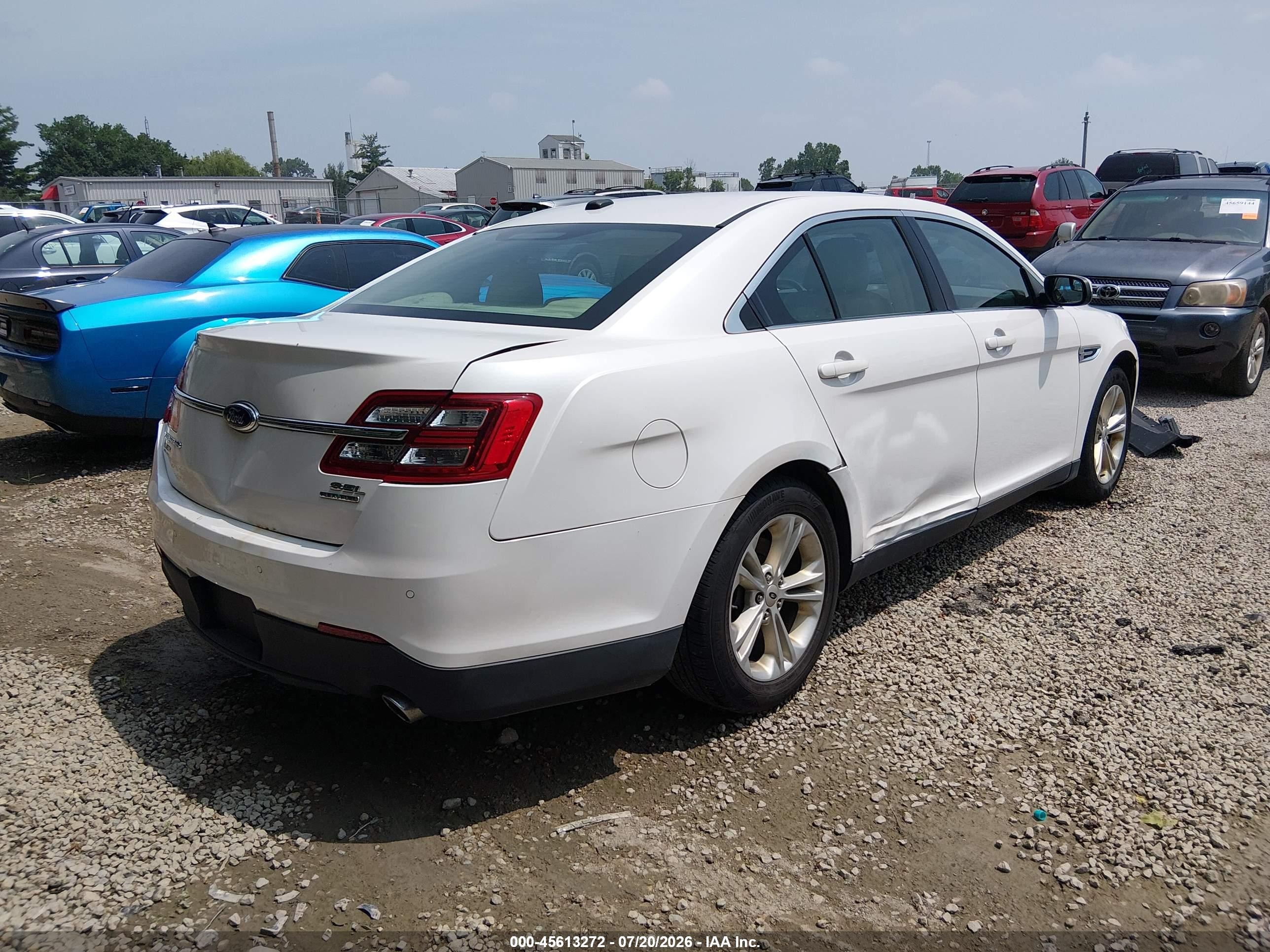 2013 Ford Taurus Sel White vin: 1FAHP2E81DG168385