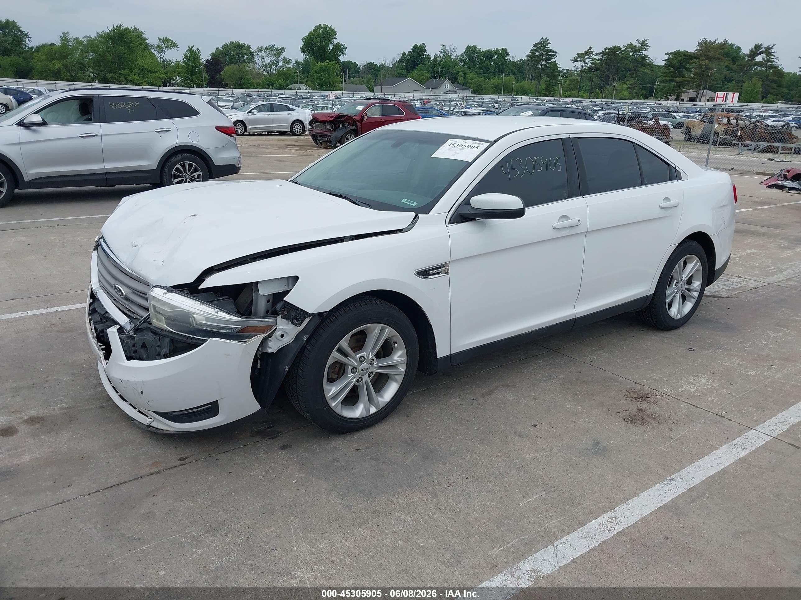 2013 Ford Taurus Sel White vin: 1FAHP2E82DG166757