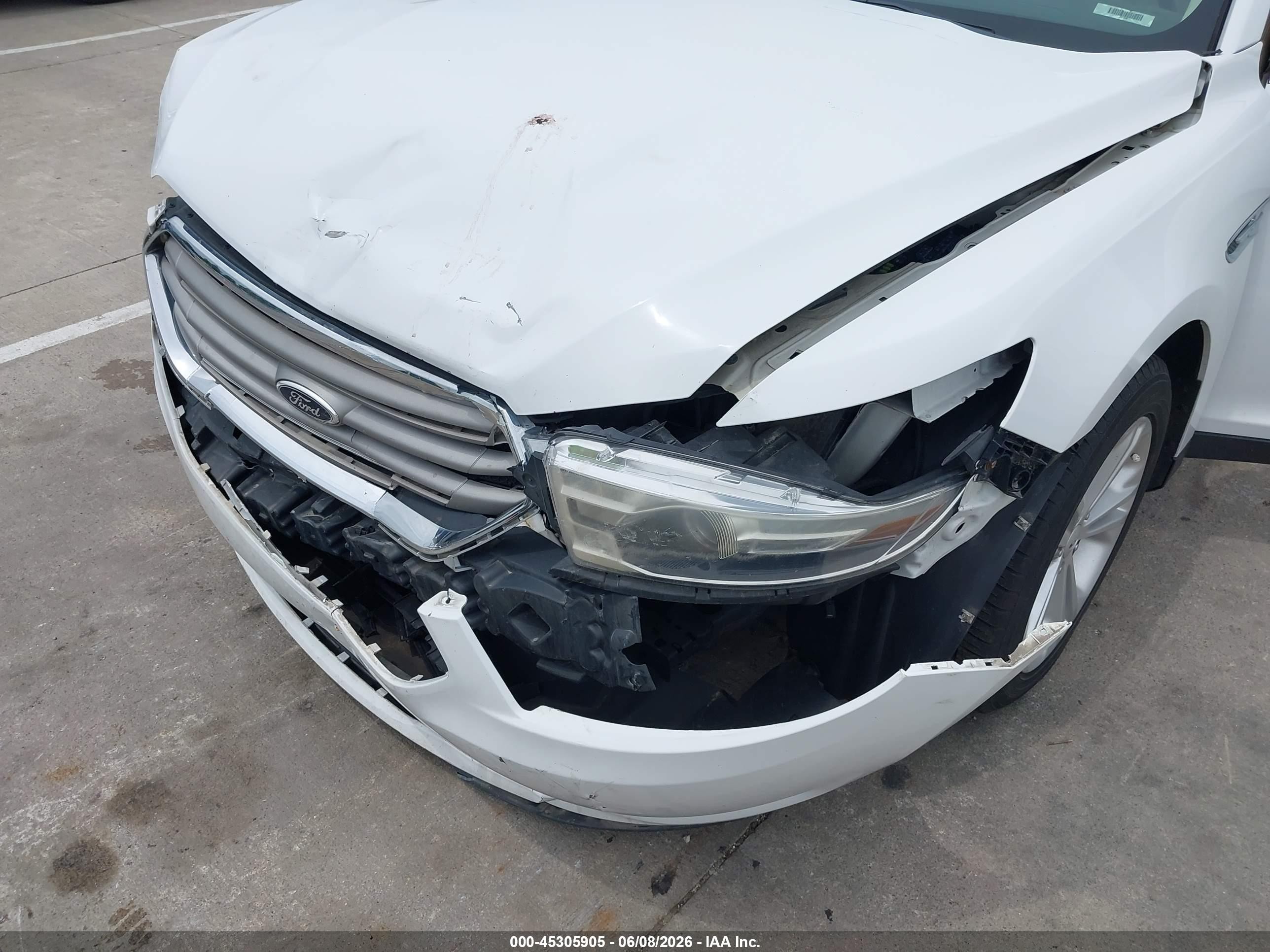 2013 Ford Taurus Sel White vin: 1FAHP2E82DG166757