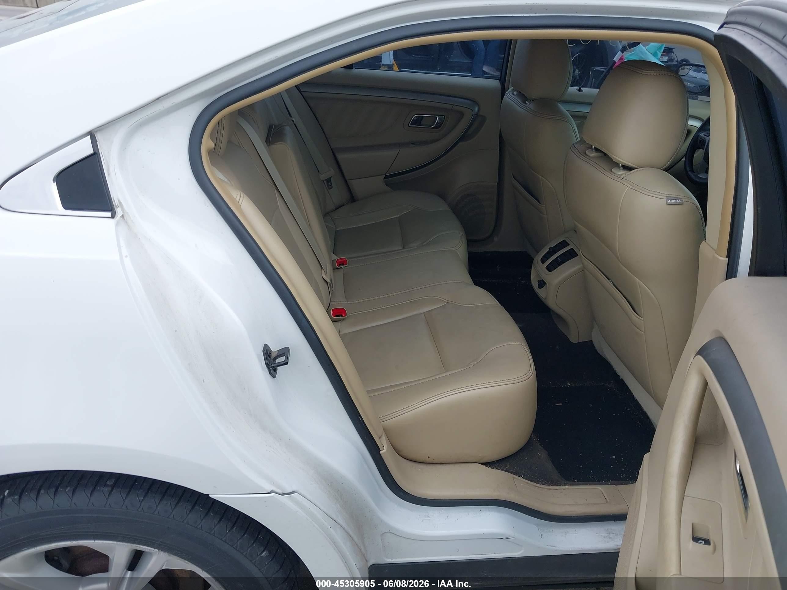 2013 Ford Taurus Sel White vin: 1FAHP2E82DG166757