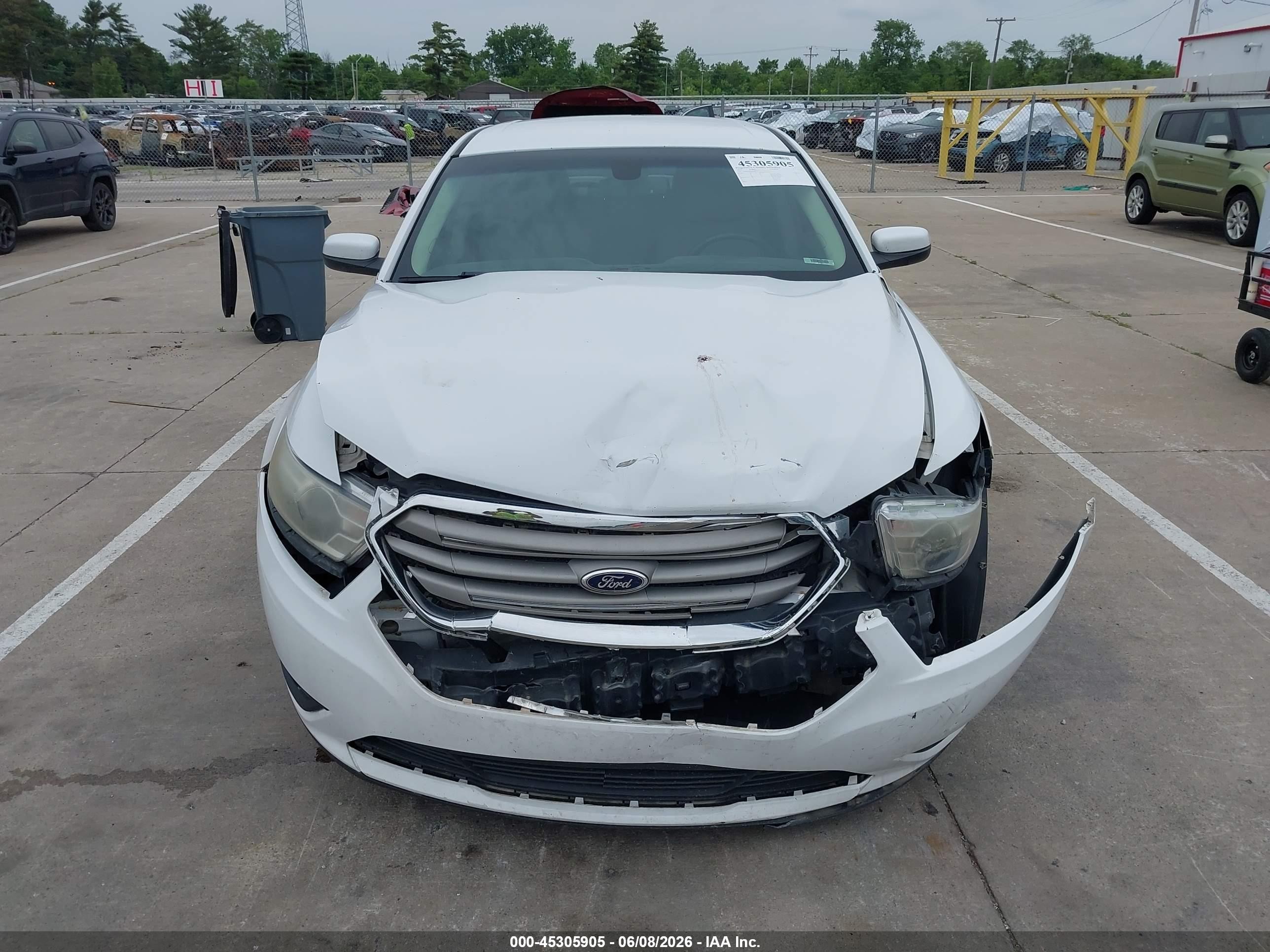 2013 Ford Taurus Sel White vin: 1FAHP2E82DG166757
