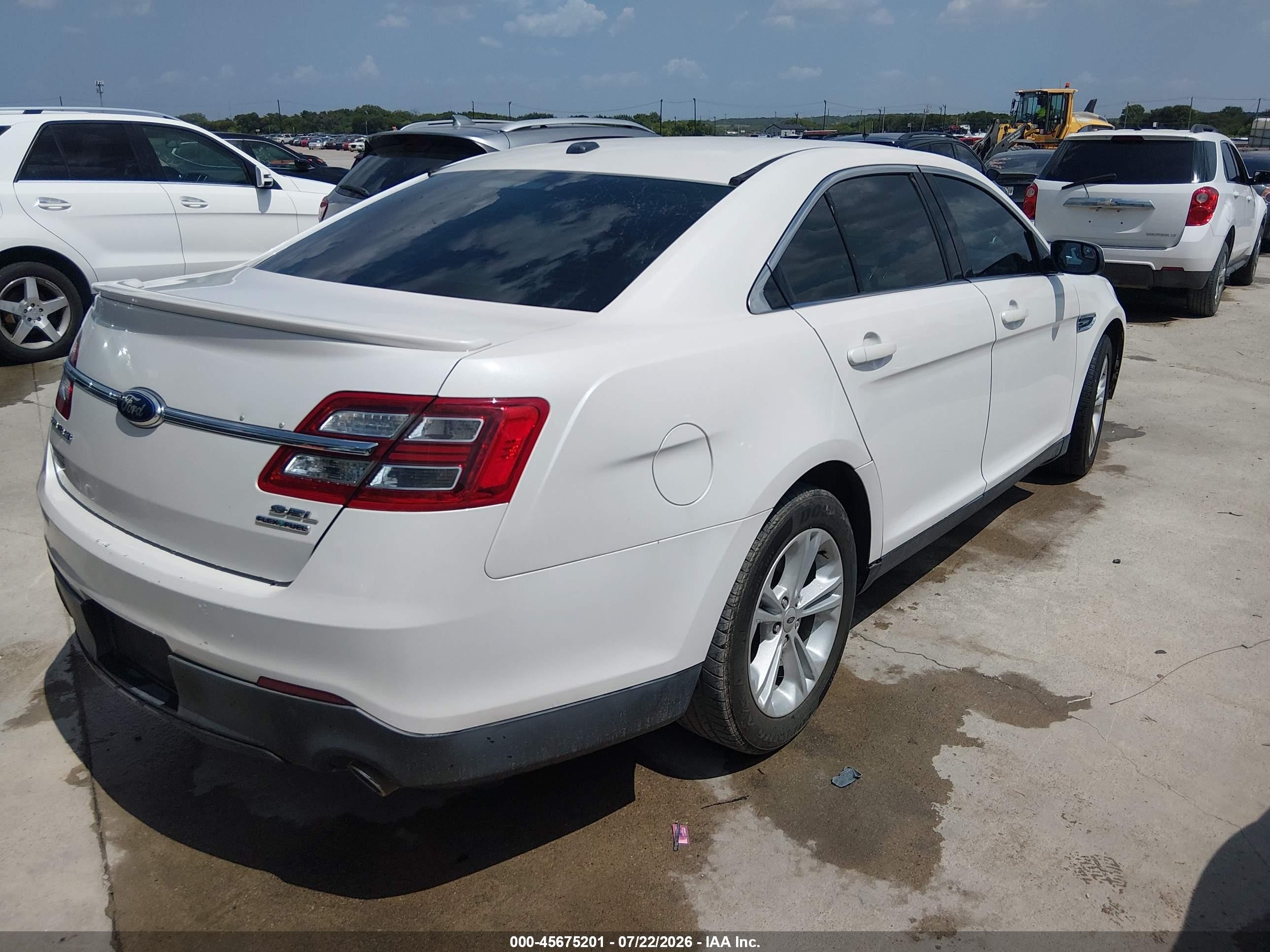 2014 Ford Taurus Sel White vin: 1FAHP2E82EG182054