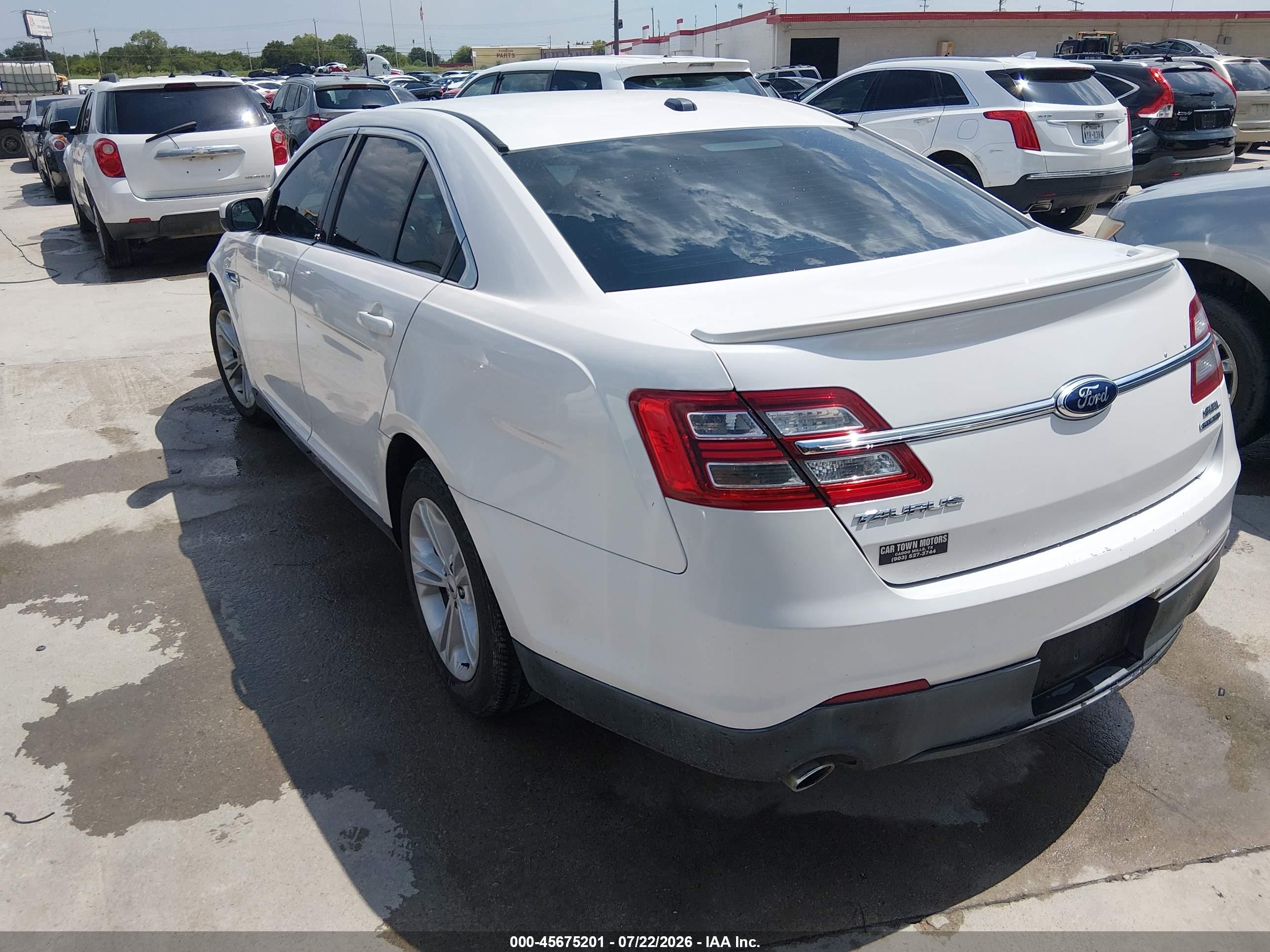 2014 Ford Taurus Sel White vin: 1FAHP2E82EG182054