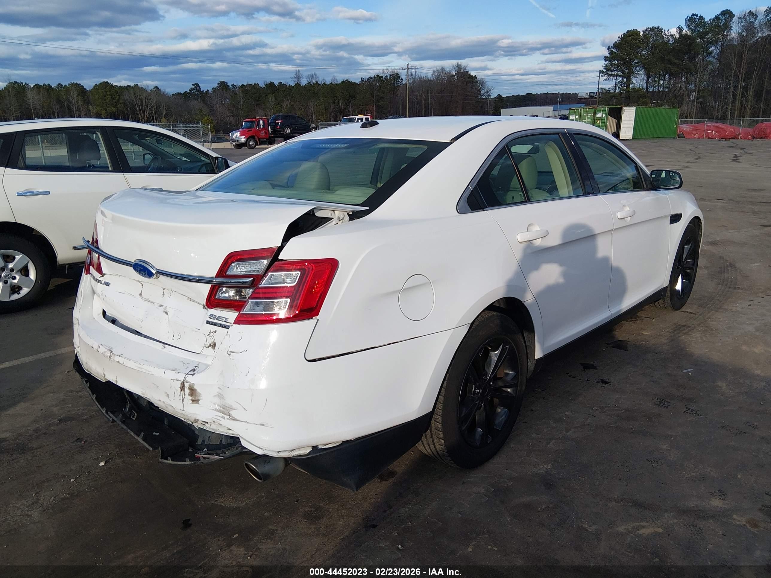 2013 Ford Taurus Sel White vin: 1FAHP2E83DG141513