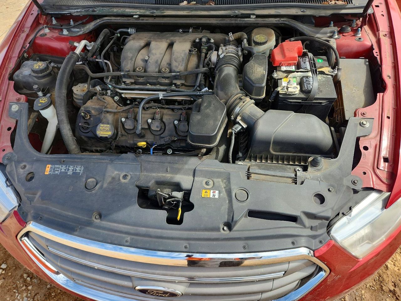 2013 Ford Taurus Sel Red vin: 1FAHP2E83DG147487