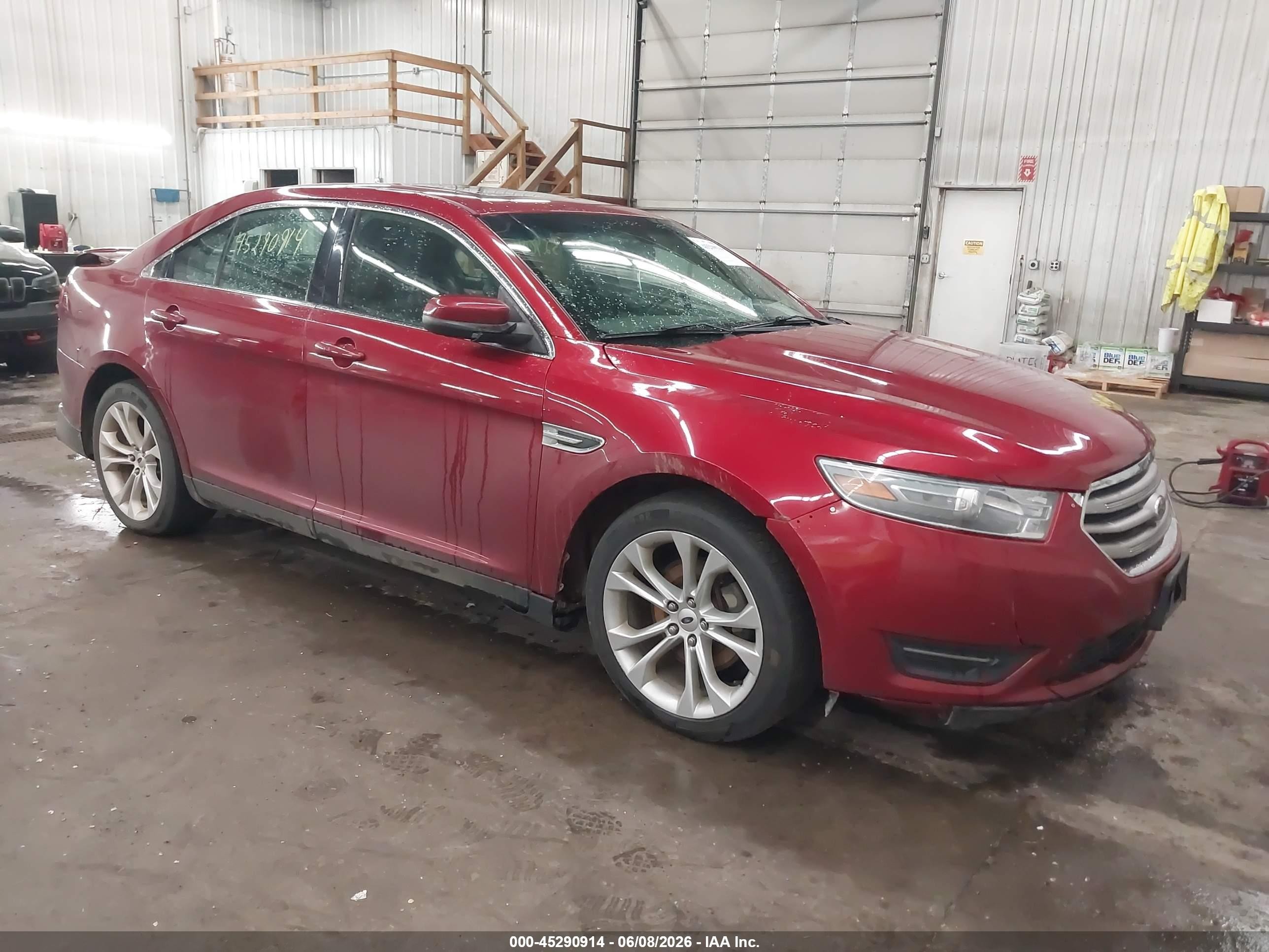 2013 Ford Taurus Sel Red vin: 1FAHP2E83DG166346