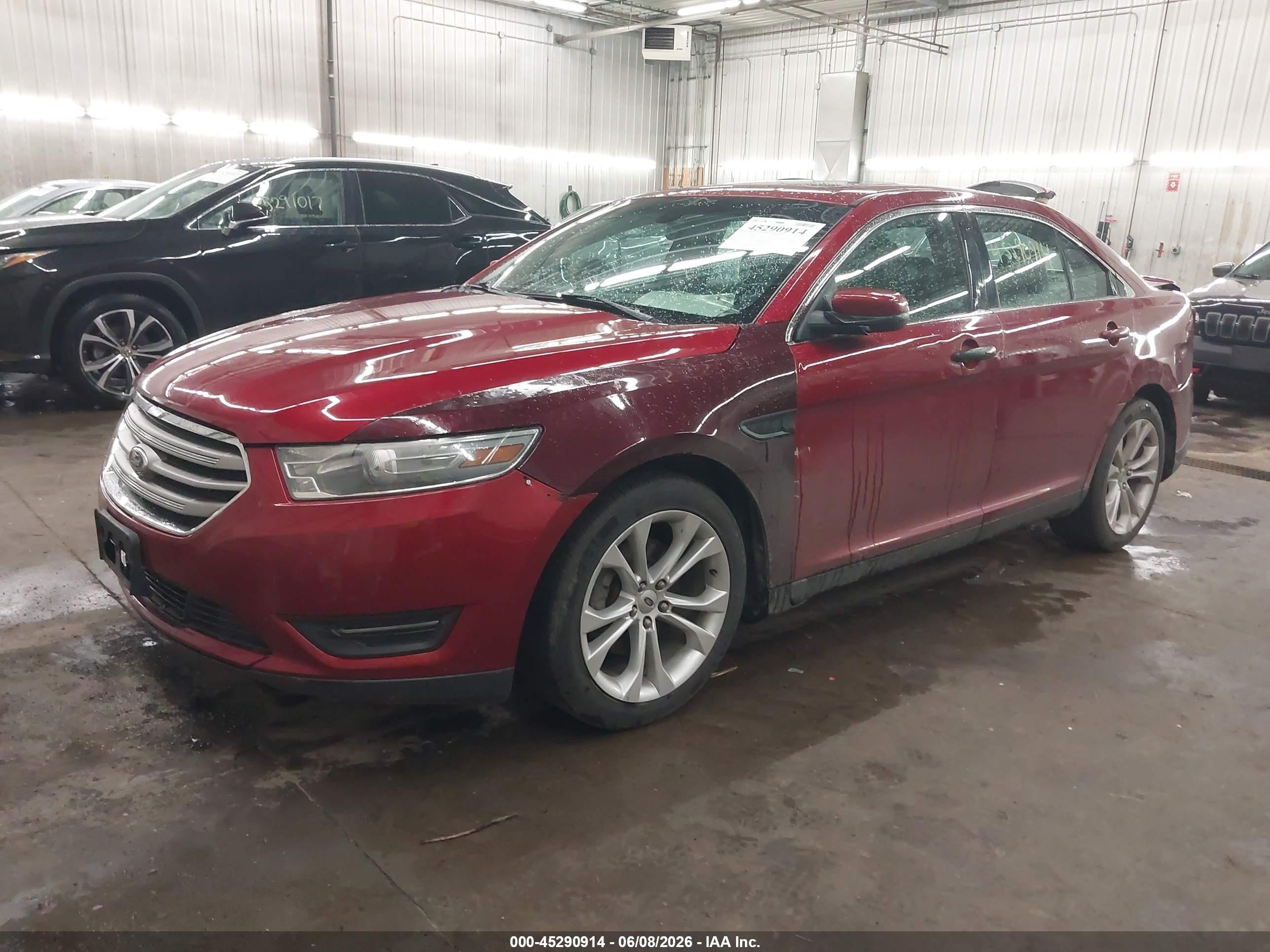 2013 Ford Taurus Sel Red vin: 1FAHP2E83DG166346