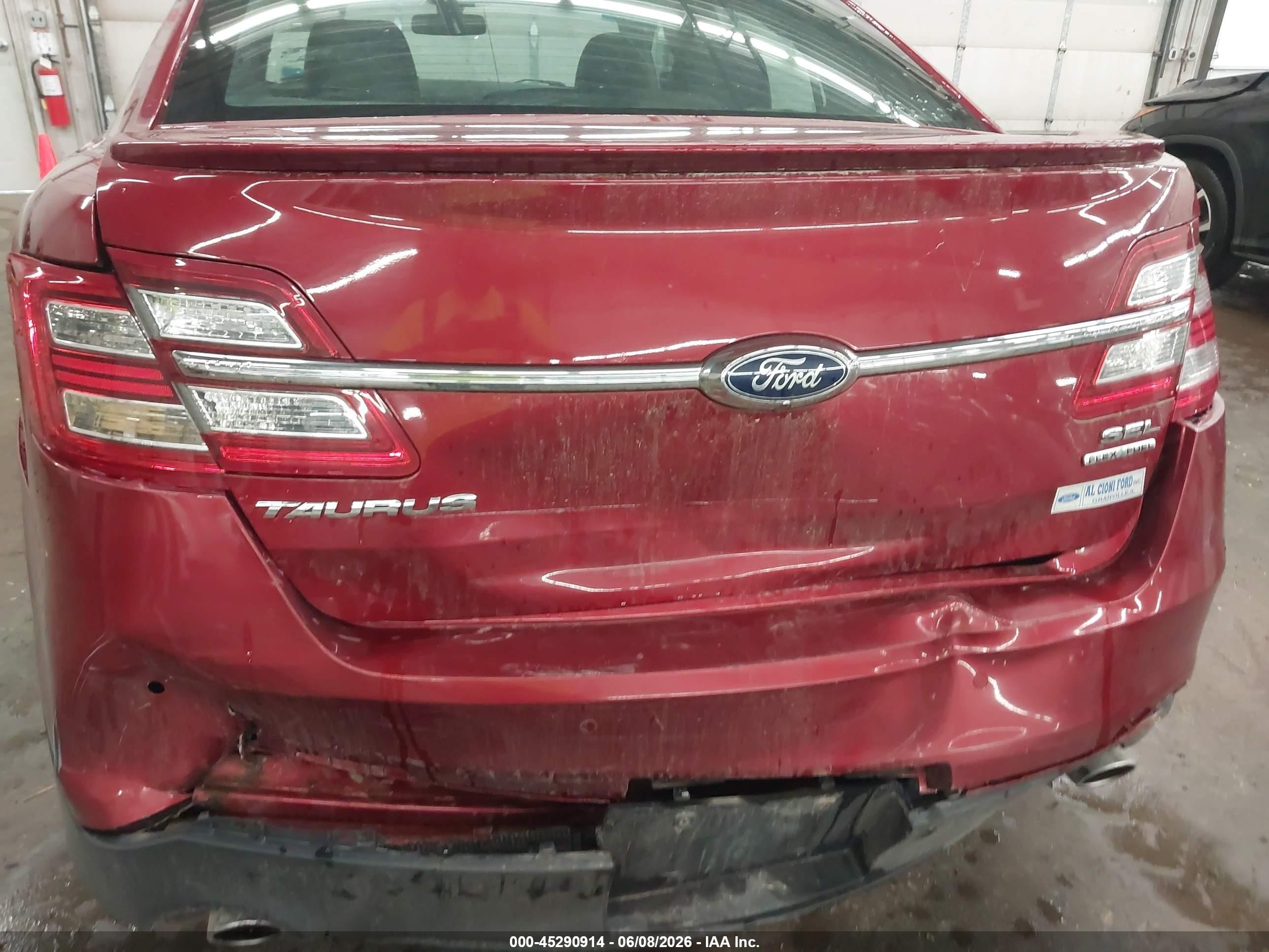2013 Ford Taurus Sel Red vin: 1FAHP2E83DG166346