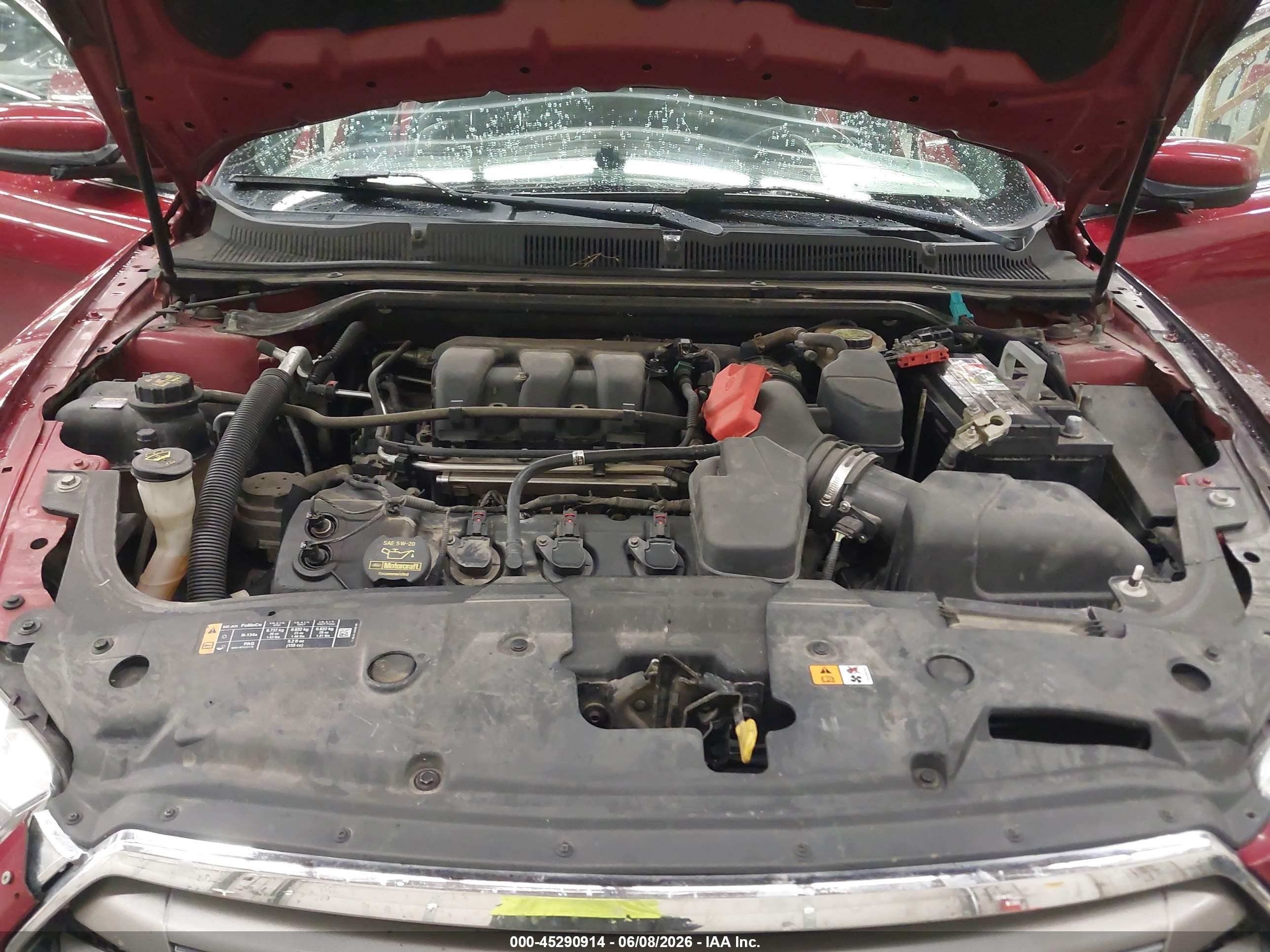 2013 Ford Taurus Sel Red vin: 1FAHP2E83DG166346