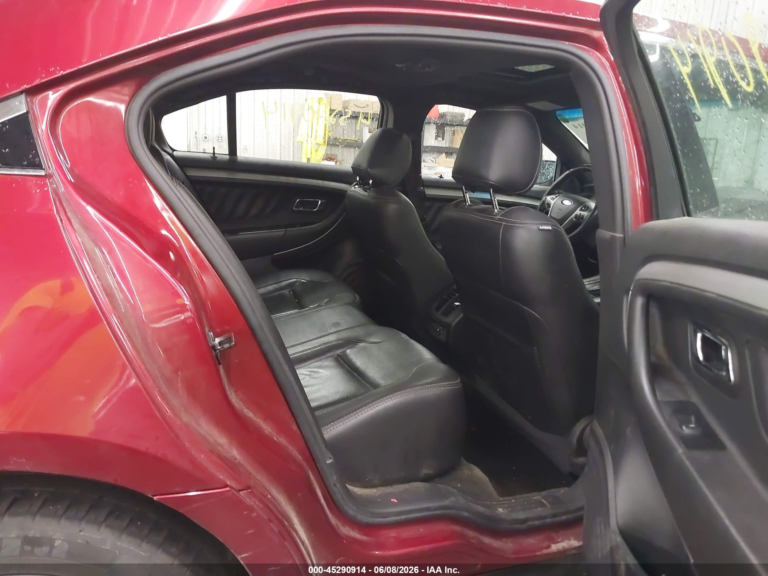 2013 Ford Taurus Sel Red vin: 1FAHP2E83DG166346
