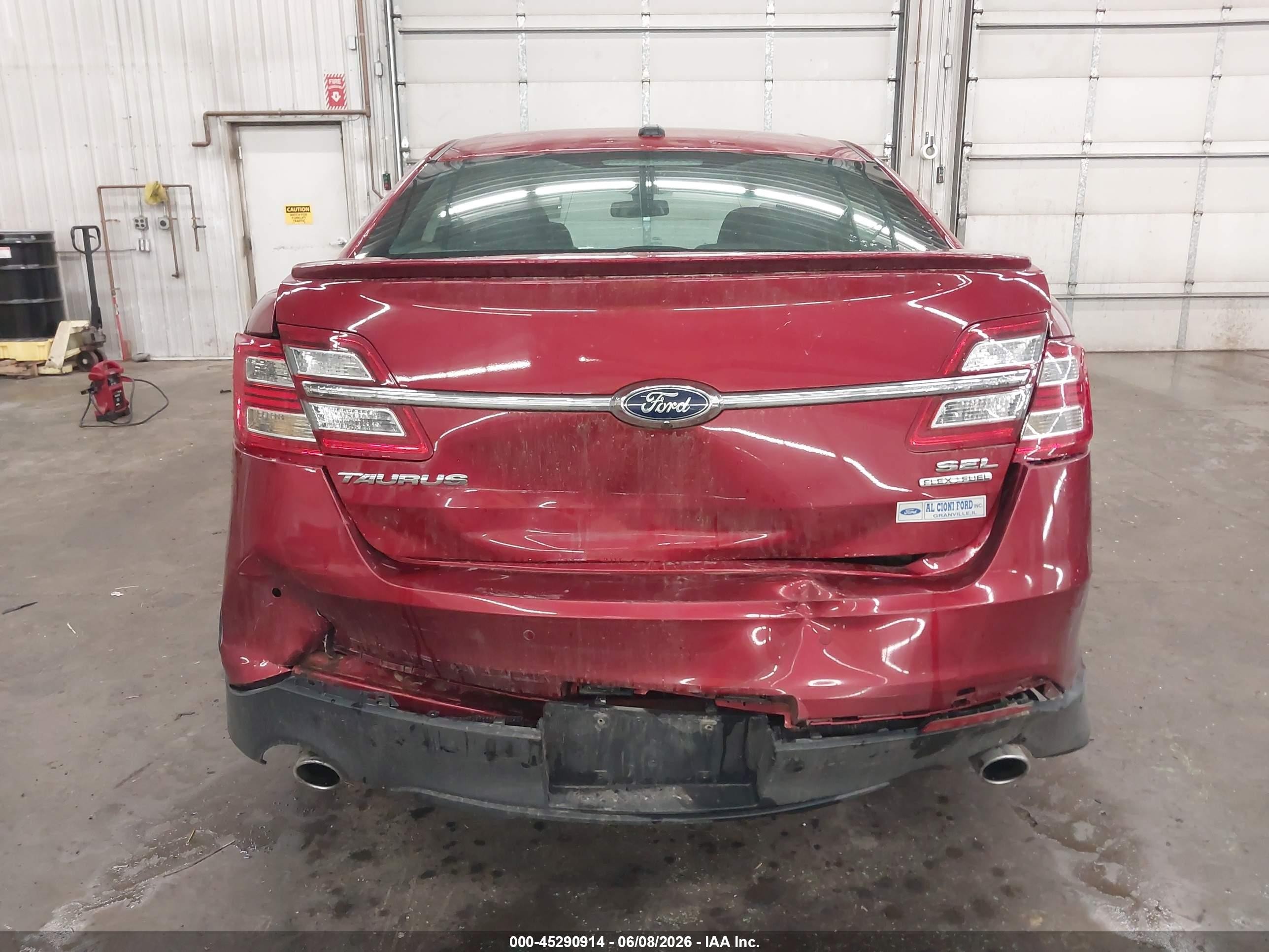 2013 Ford Taurus Sel Red vin: 1FAHP2E83DG166346