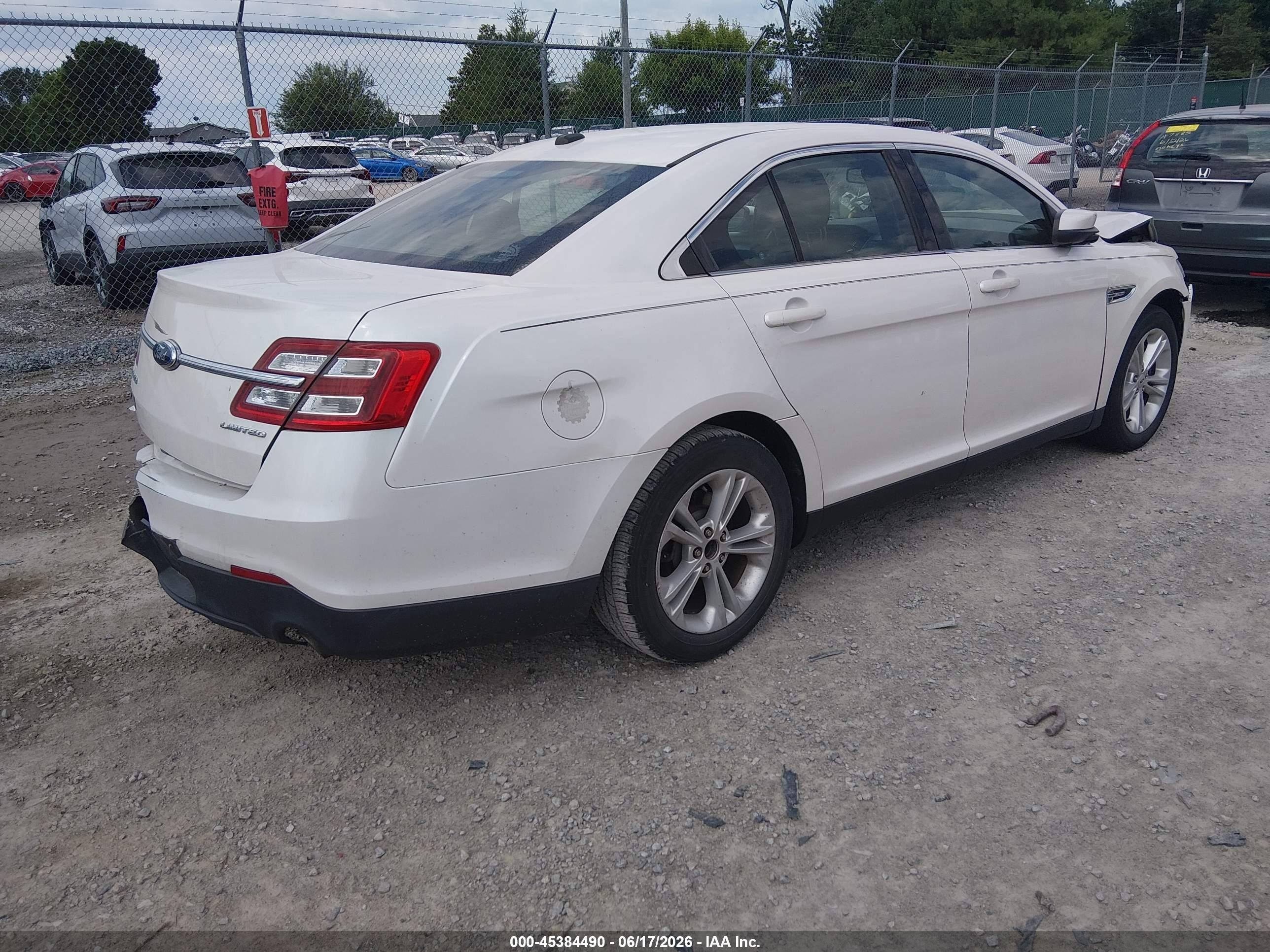 2013 Ford Taurus Sel White vin: 1FAHP2E83DG171790