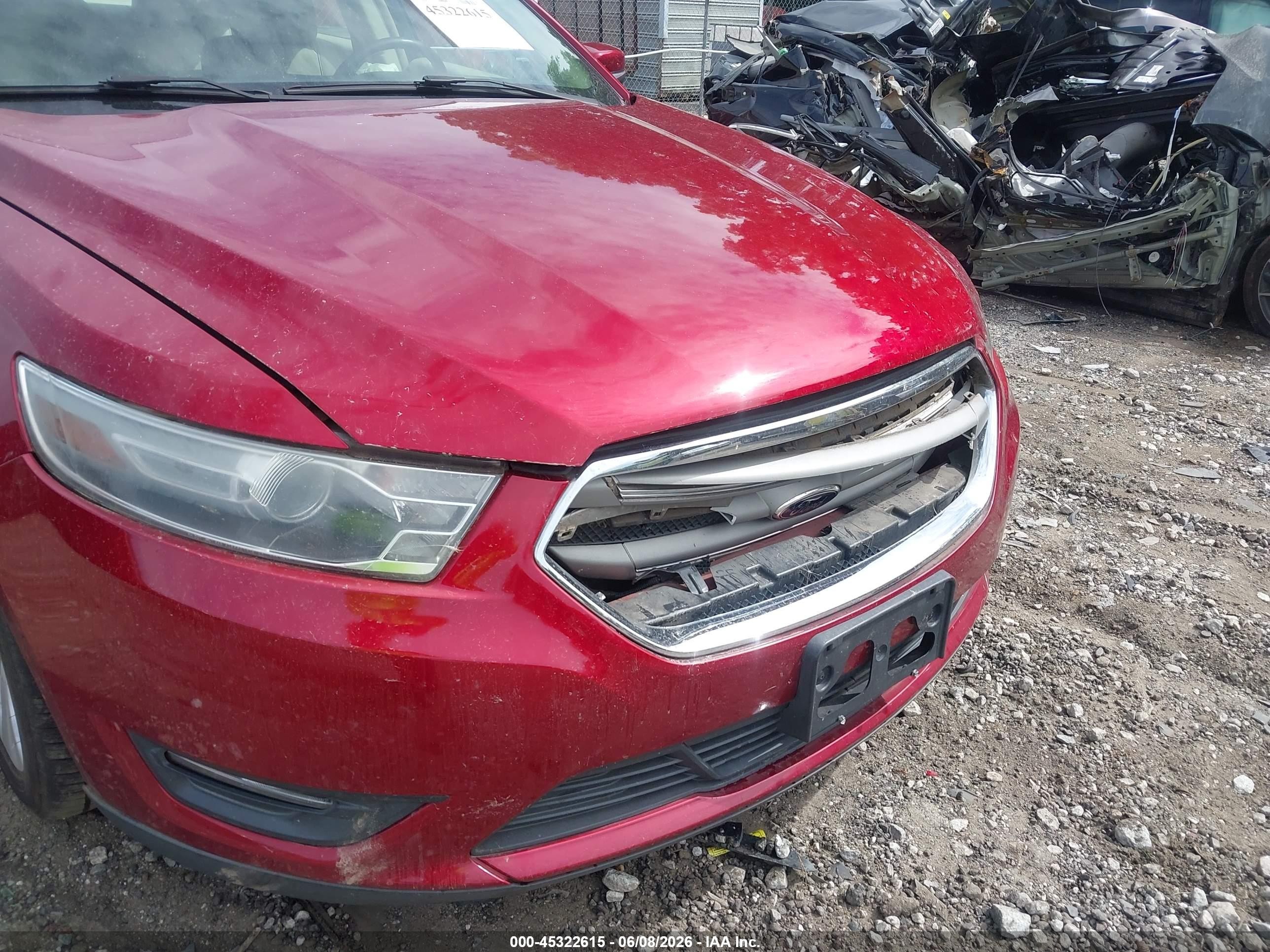 2013 Ford Taurus Sel Red vin: 1FAHP2E83DG179789