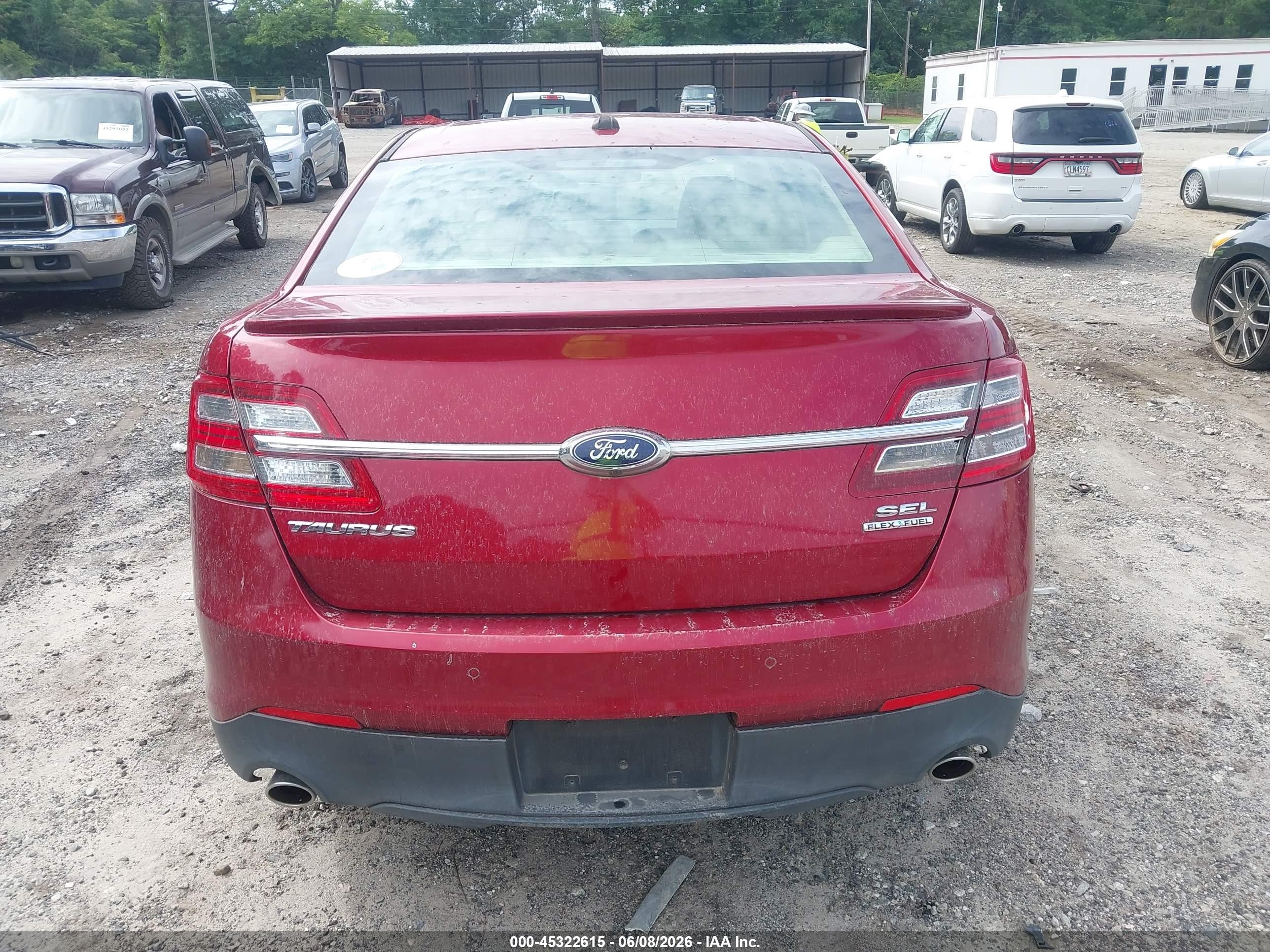 2013 Ford Taurus Sel Red vin: 1FAHP2E83DG179789