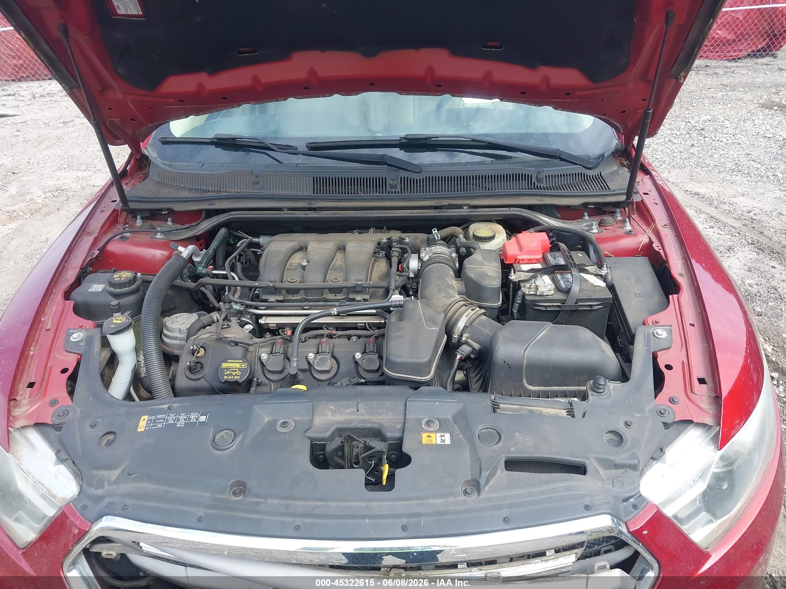 2013 Ford Taurus Sel Red vin: 1FAHP2E83DG179789