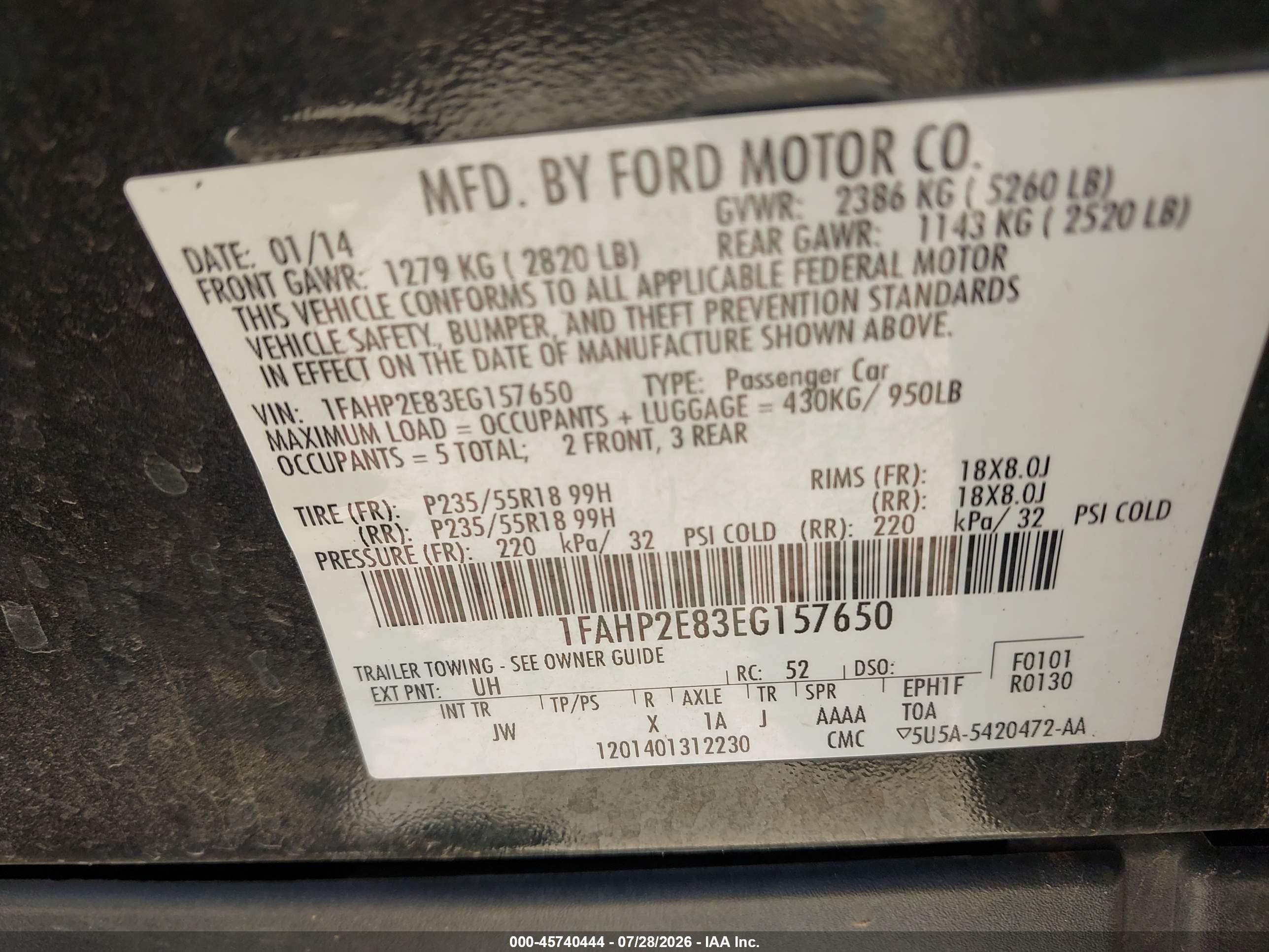 2014 Ford Taurus Sel Black vin: 1FAHP2E83EG157650