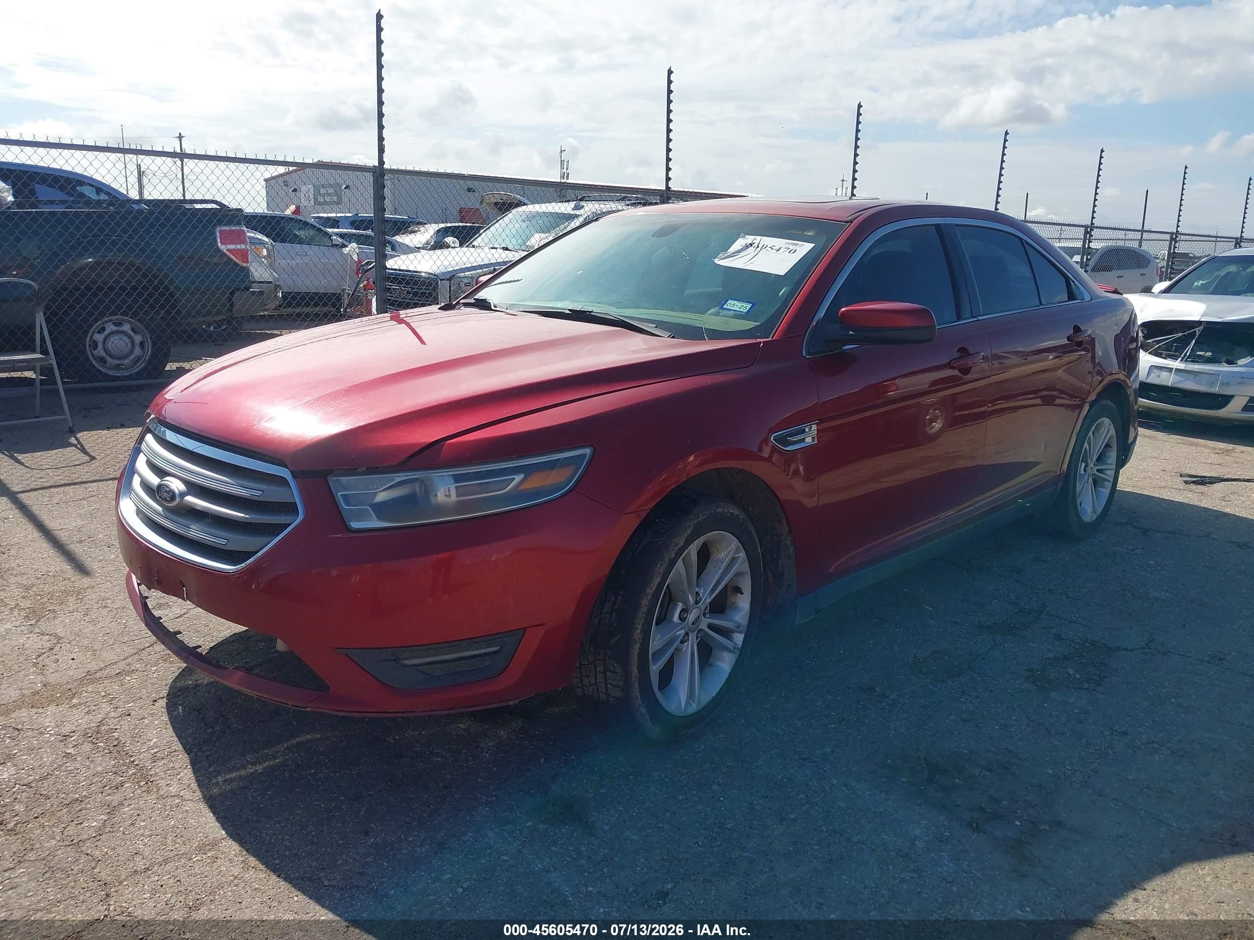 2014 Ford Taurus Sel Red vin: 1FAHP2E83EG164470