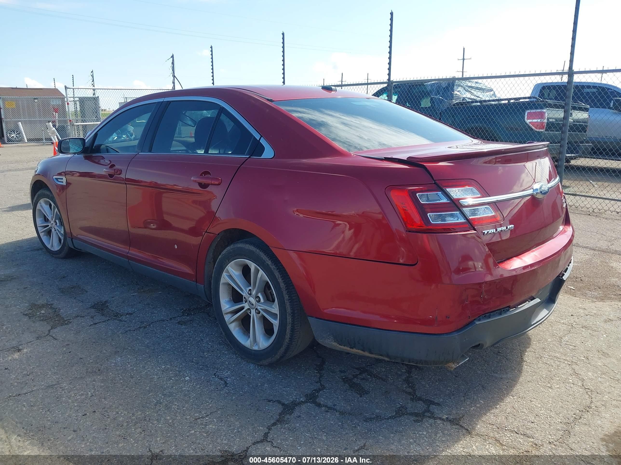 2014 Ford Taurus Sel Red vin: 1FAHP2E83EG164470