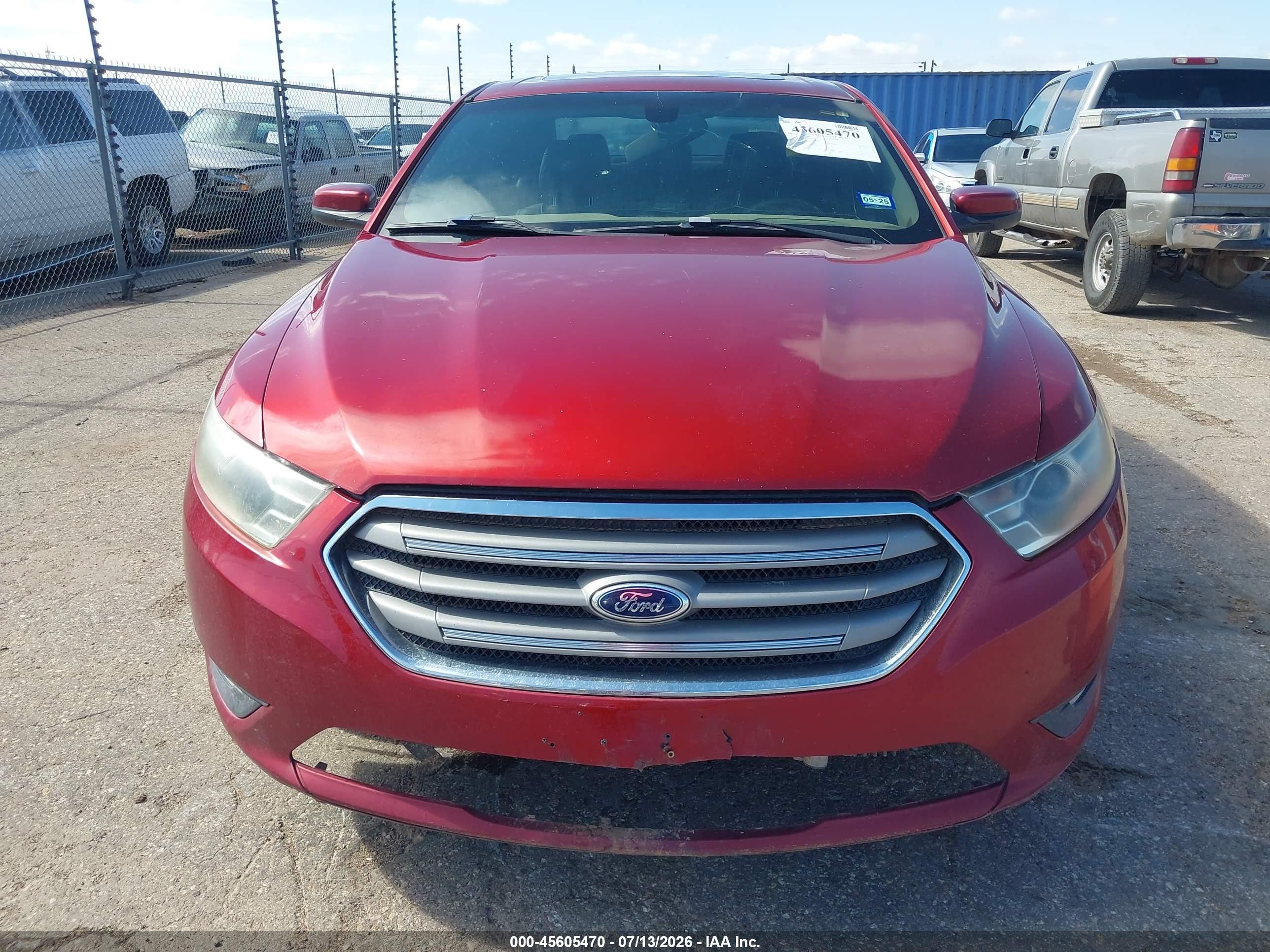 2014 Ford Taurus Sel Red vin: 1FAHP2E83EG164470