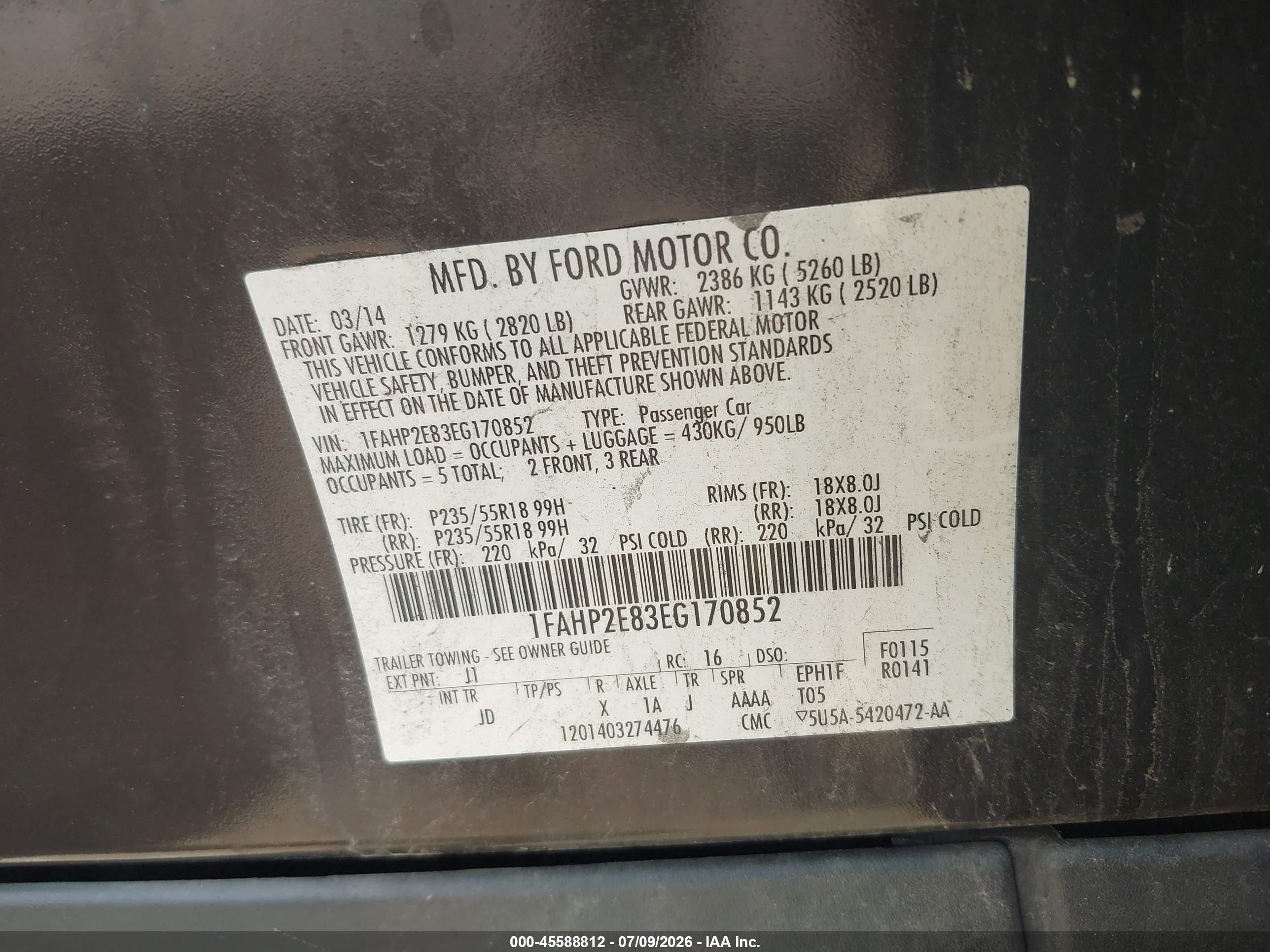 2014 Ford Taurus Sel Черный vin: 1FAHP2E83EG170852