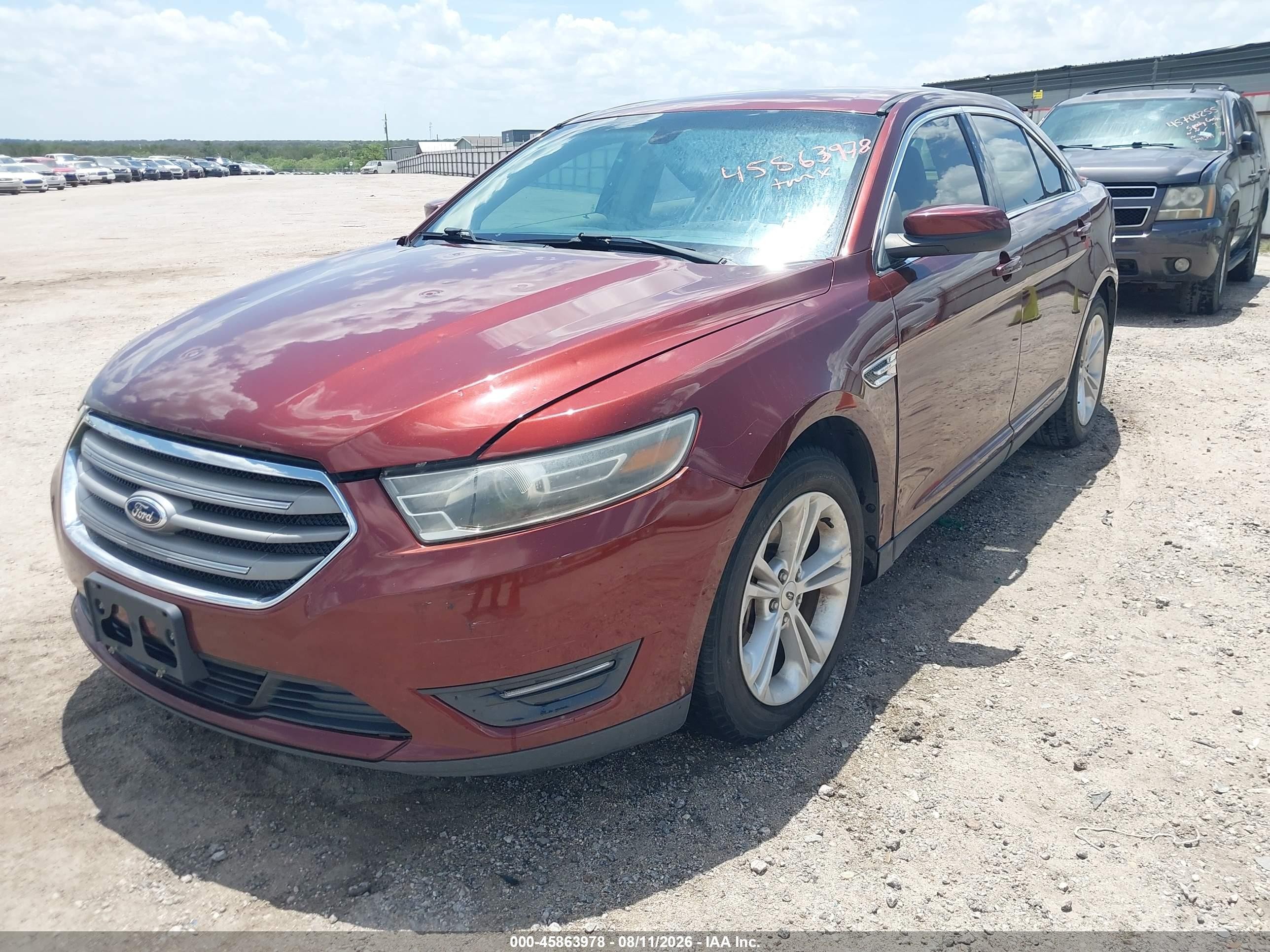 2015 Ford Taurus Sel Red vin: 1FAHP2E83FG114041