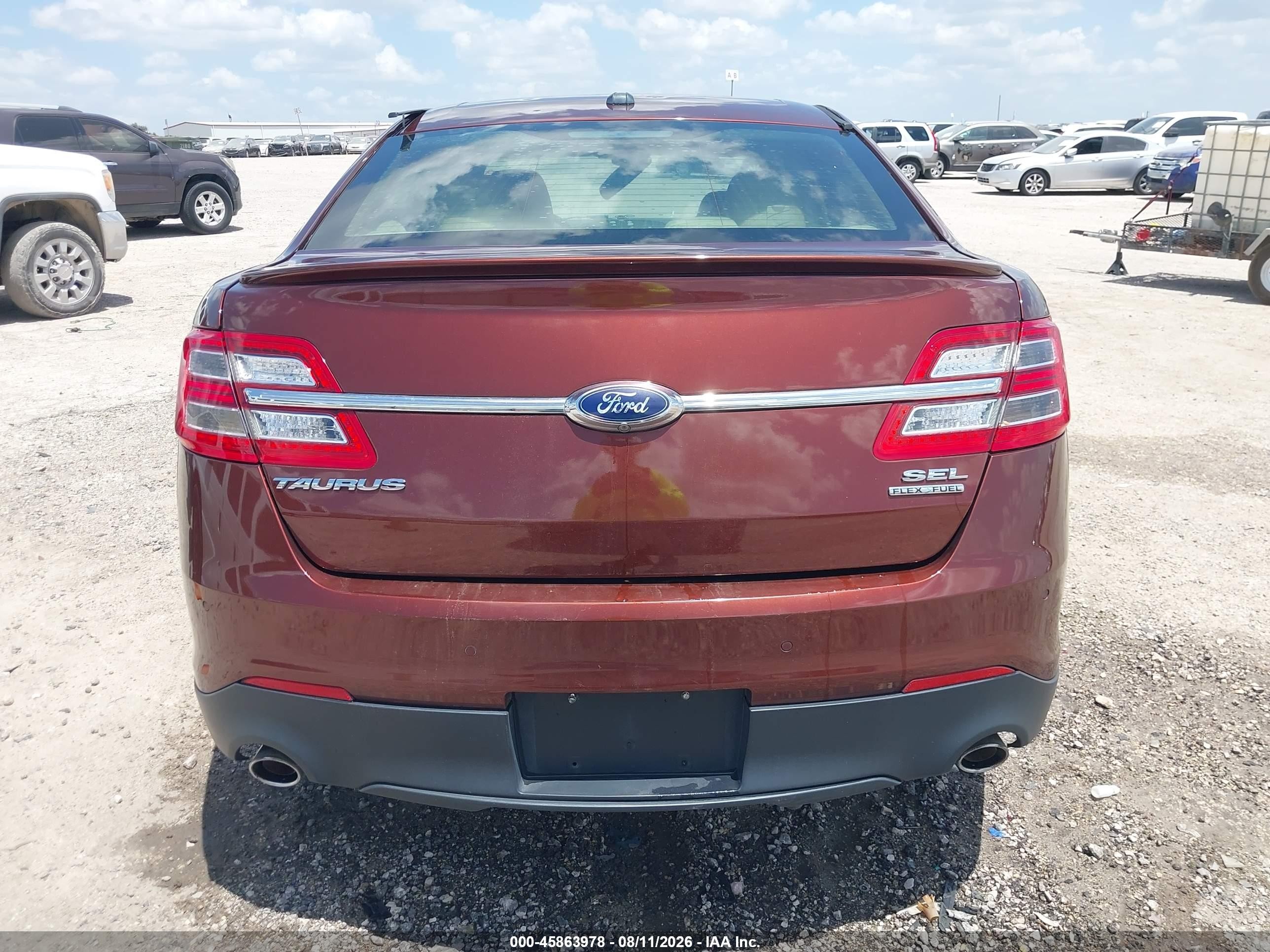 2015 Ford Taurus Sel Red vin: 1FAHP2E83FG114041