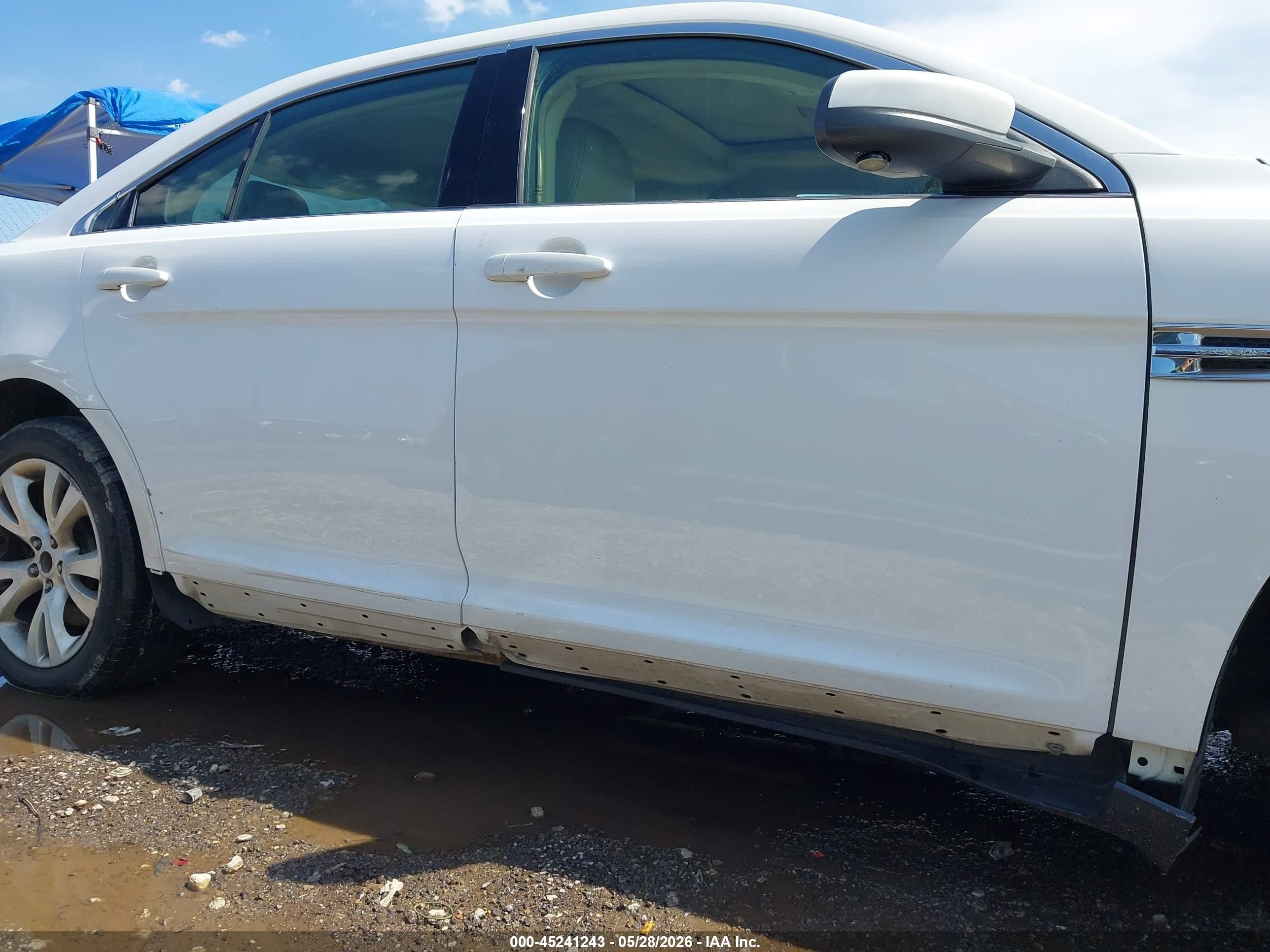 2013 Ford Taurus Sel White vin: 1FAHP2E84DG159499