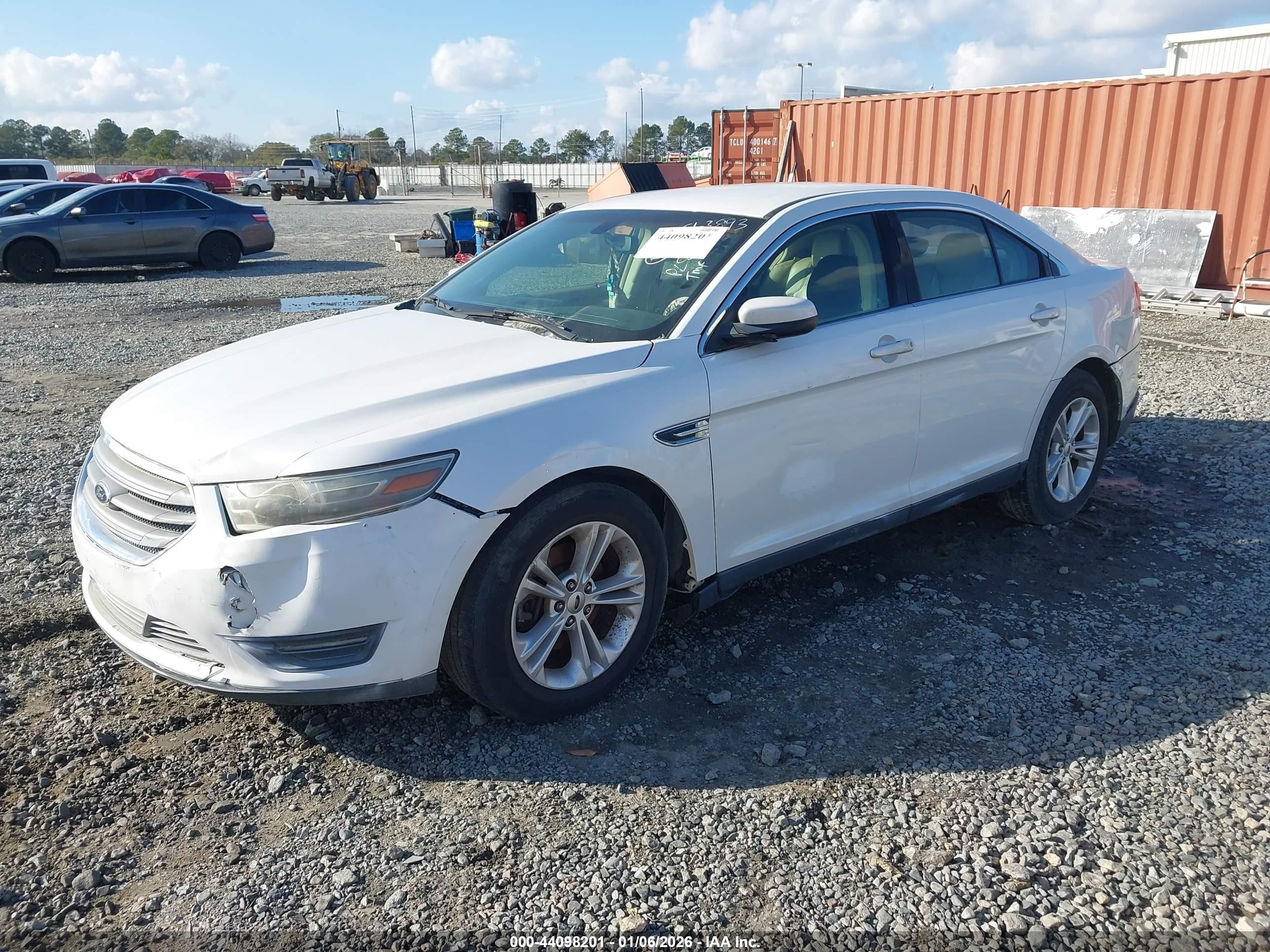 2013 Ford Taurus Sel White vin: 1FAHP2E84DG168624
