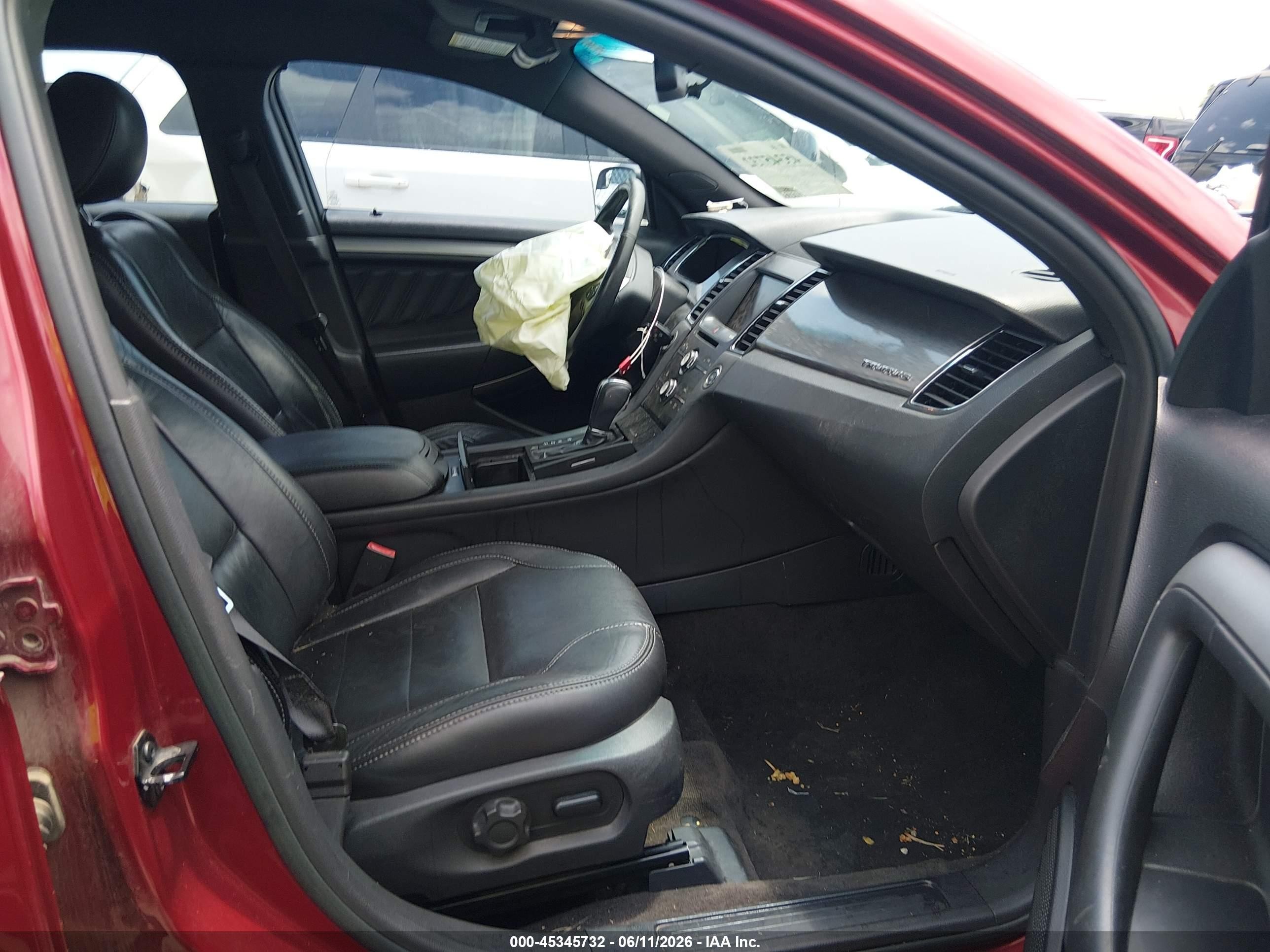 2013 Ford Taurus Sel Red vin: 1FAHP2E85DG172228