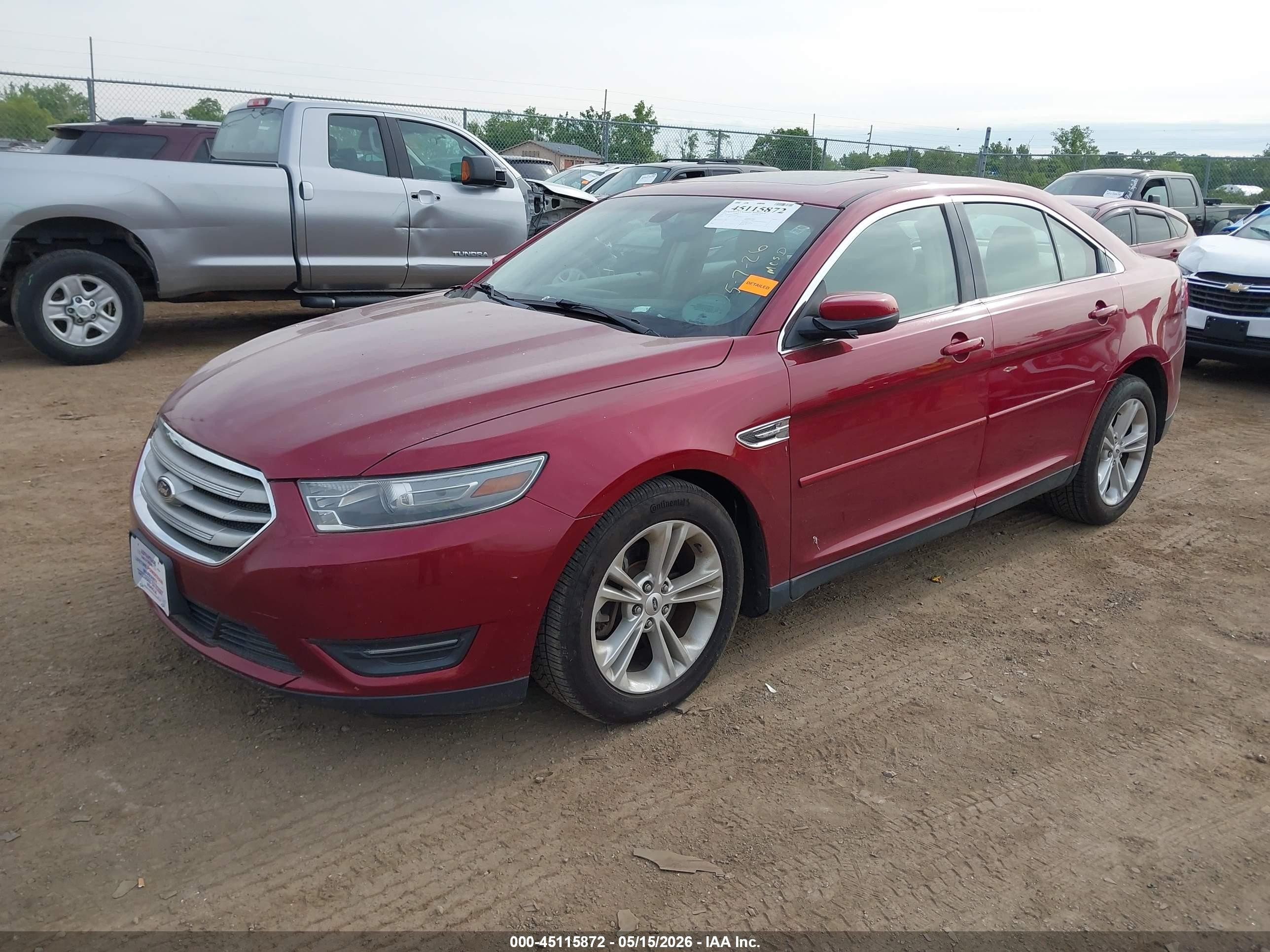 2014 Ford Taurus Sel Burgundy vin: 1FAHP2E85EG140252