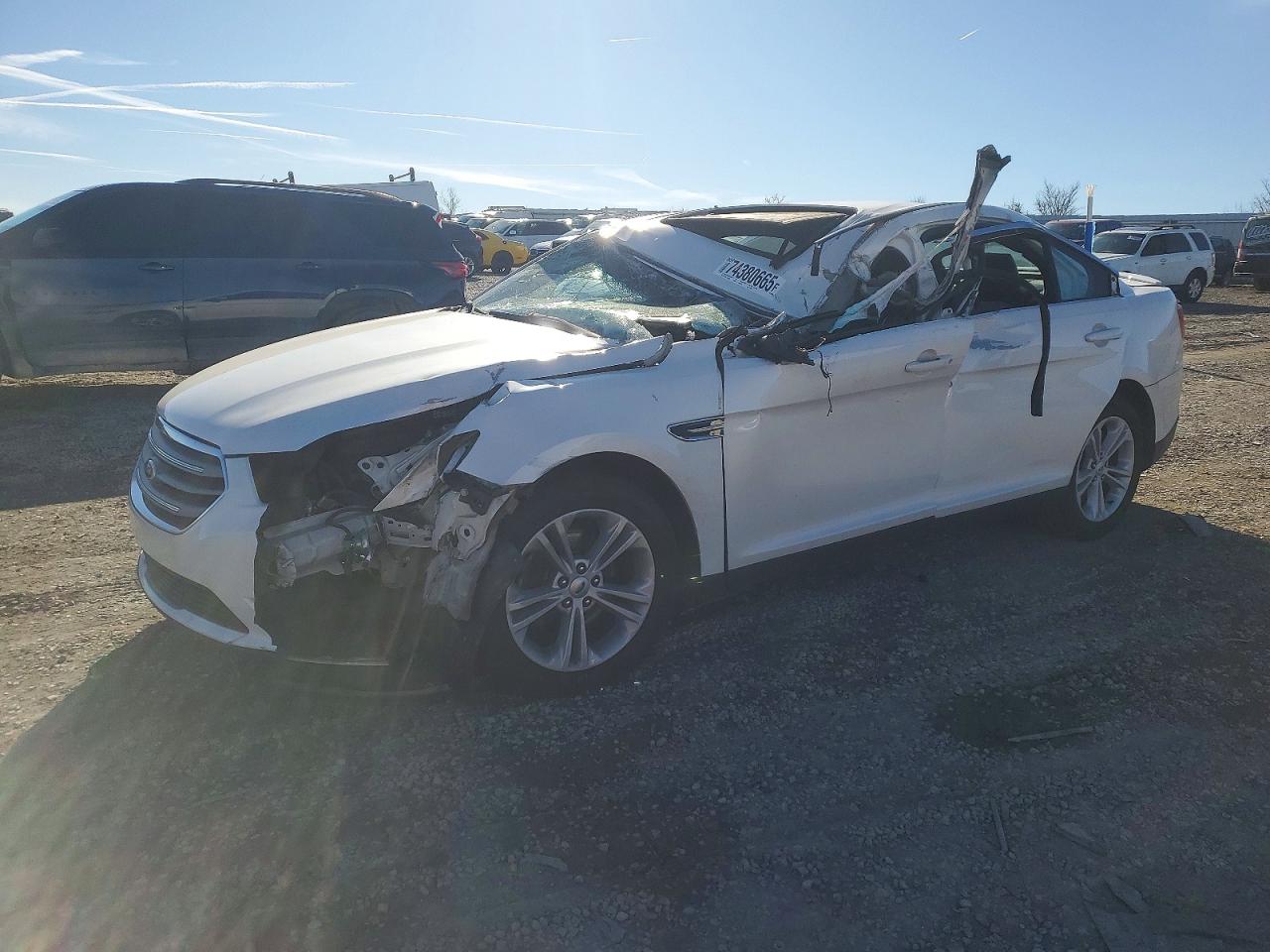 2015 Ford Taurus Sel White vin: 1FAHP2E85FG195799