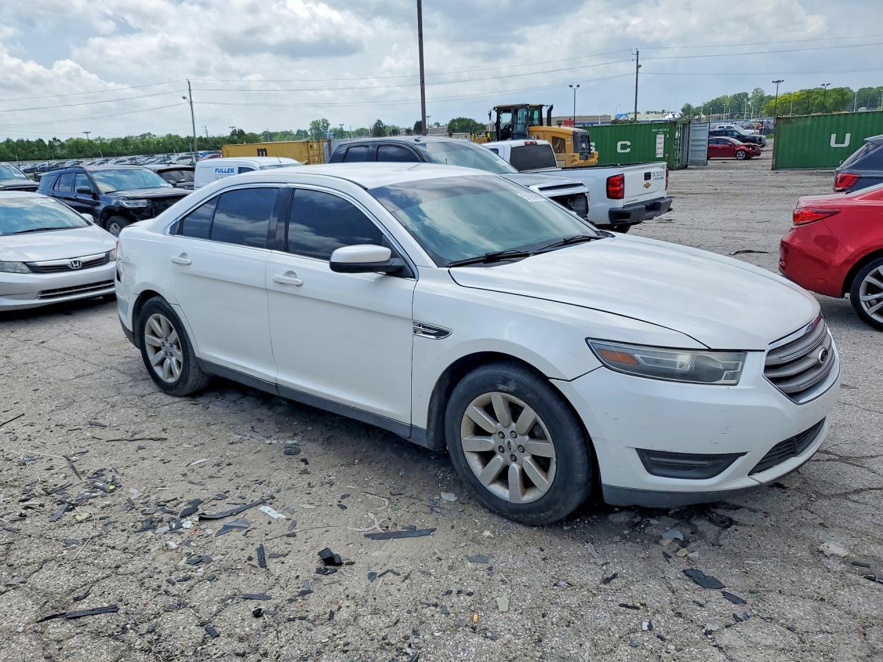 2013 Ford Taurus Sel White vin: 1FAHP2E86DG153851