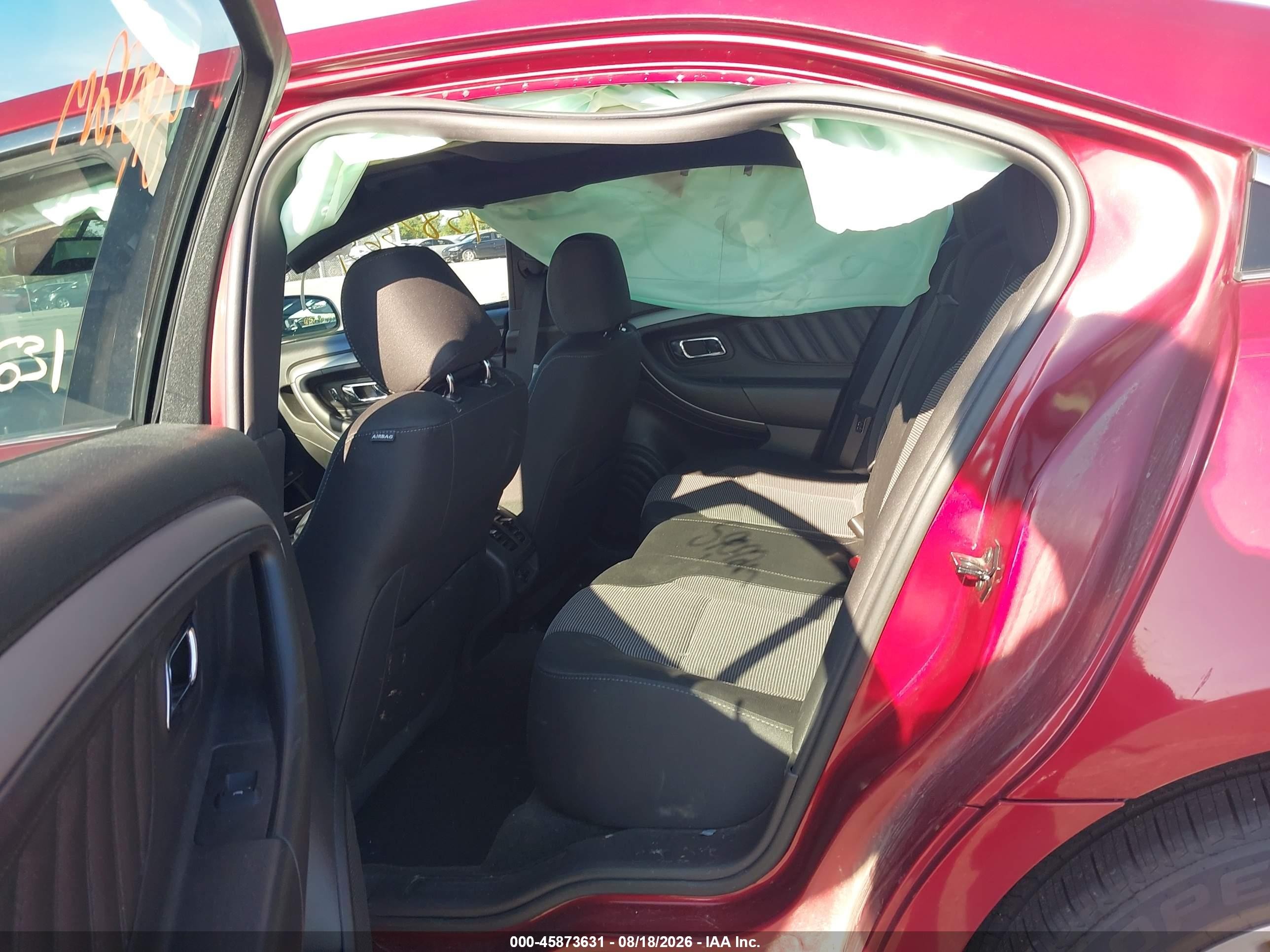 2013 Ford Taurus Sel Red vin: 1FAHP2E86DG216527