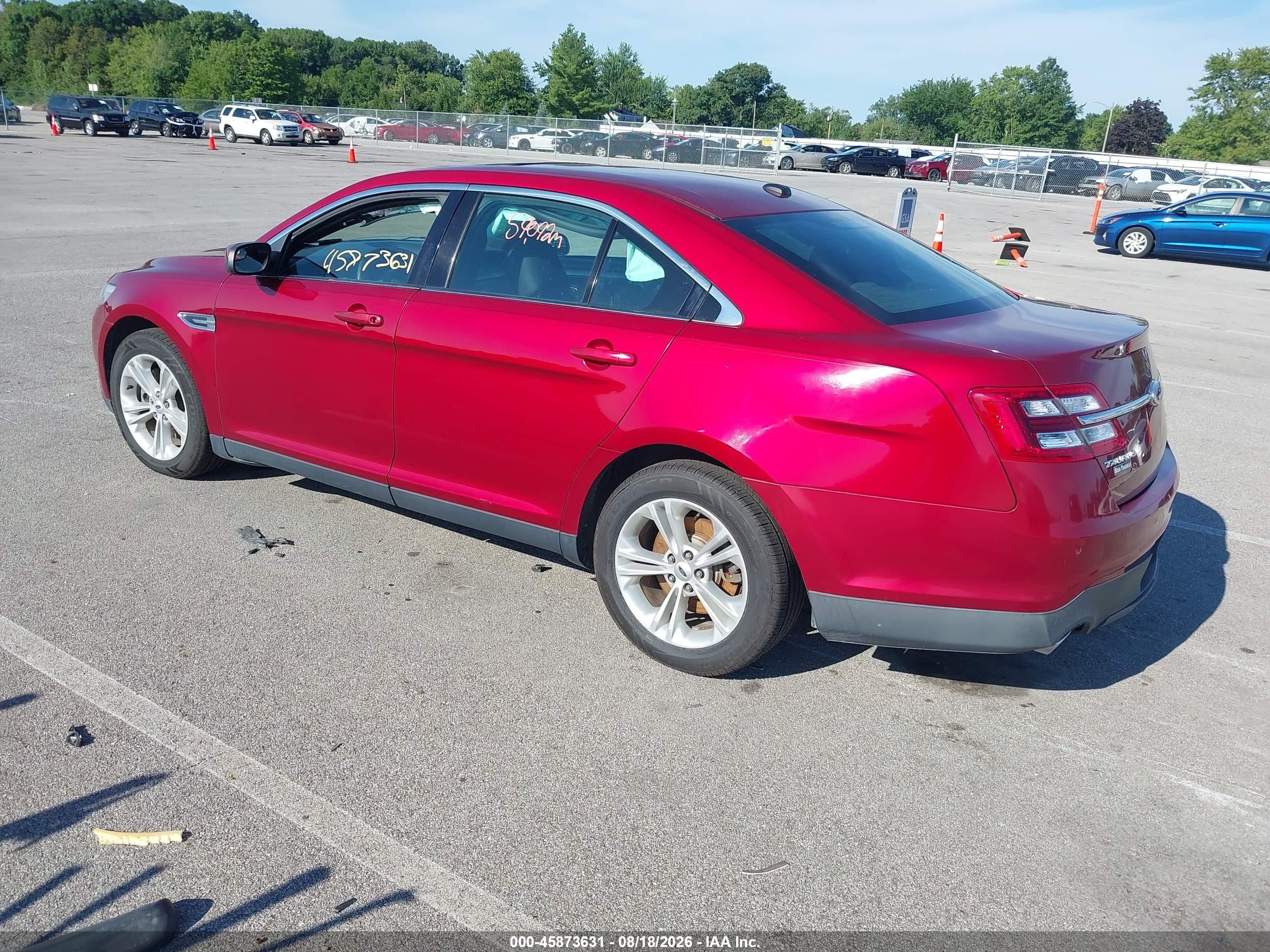 2013 Ford Taurus Sel Red vin: 1FAHP2E86DG216527