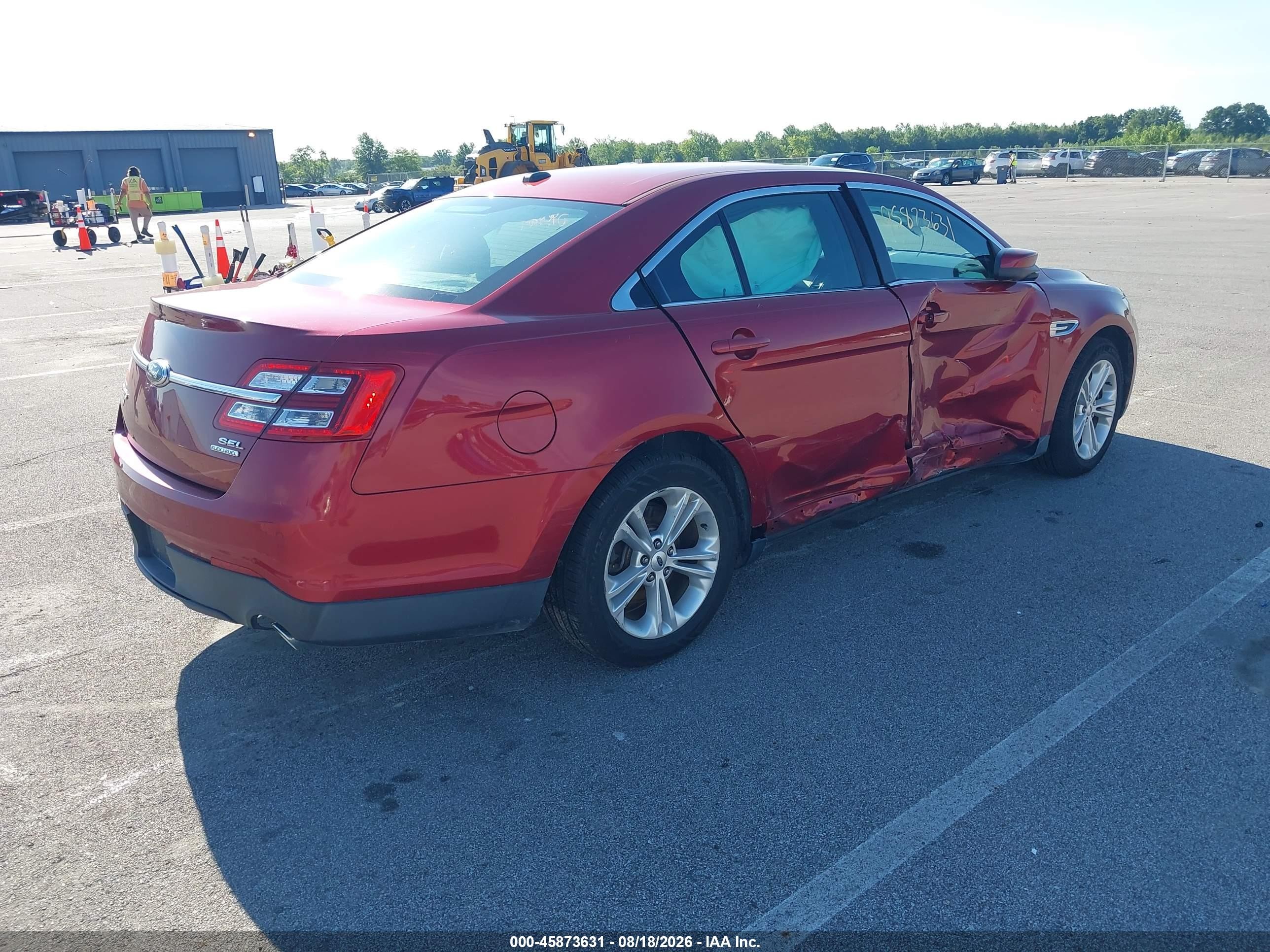 2013 Ford Taurus Sel Red vin: 1FAHP2E86DG216527