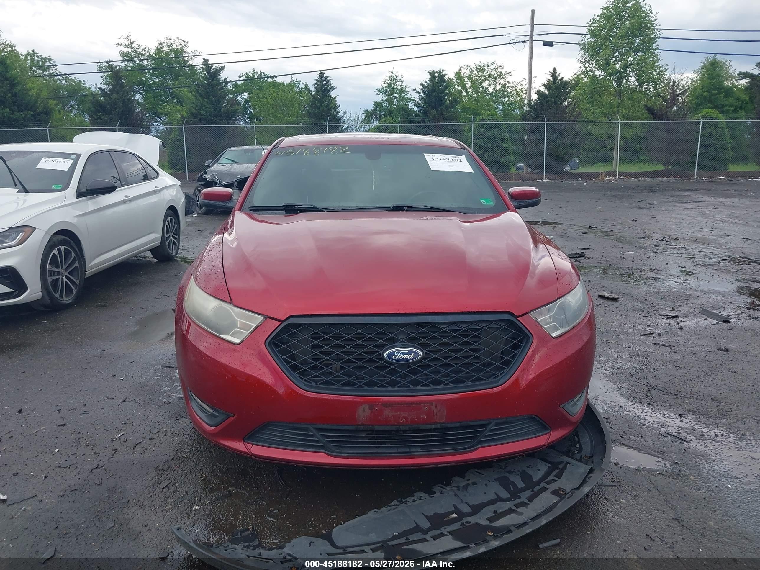 2014 Ford Taurus Sel Red vin: 1FAHP2E86EG136551