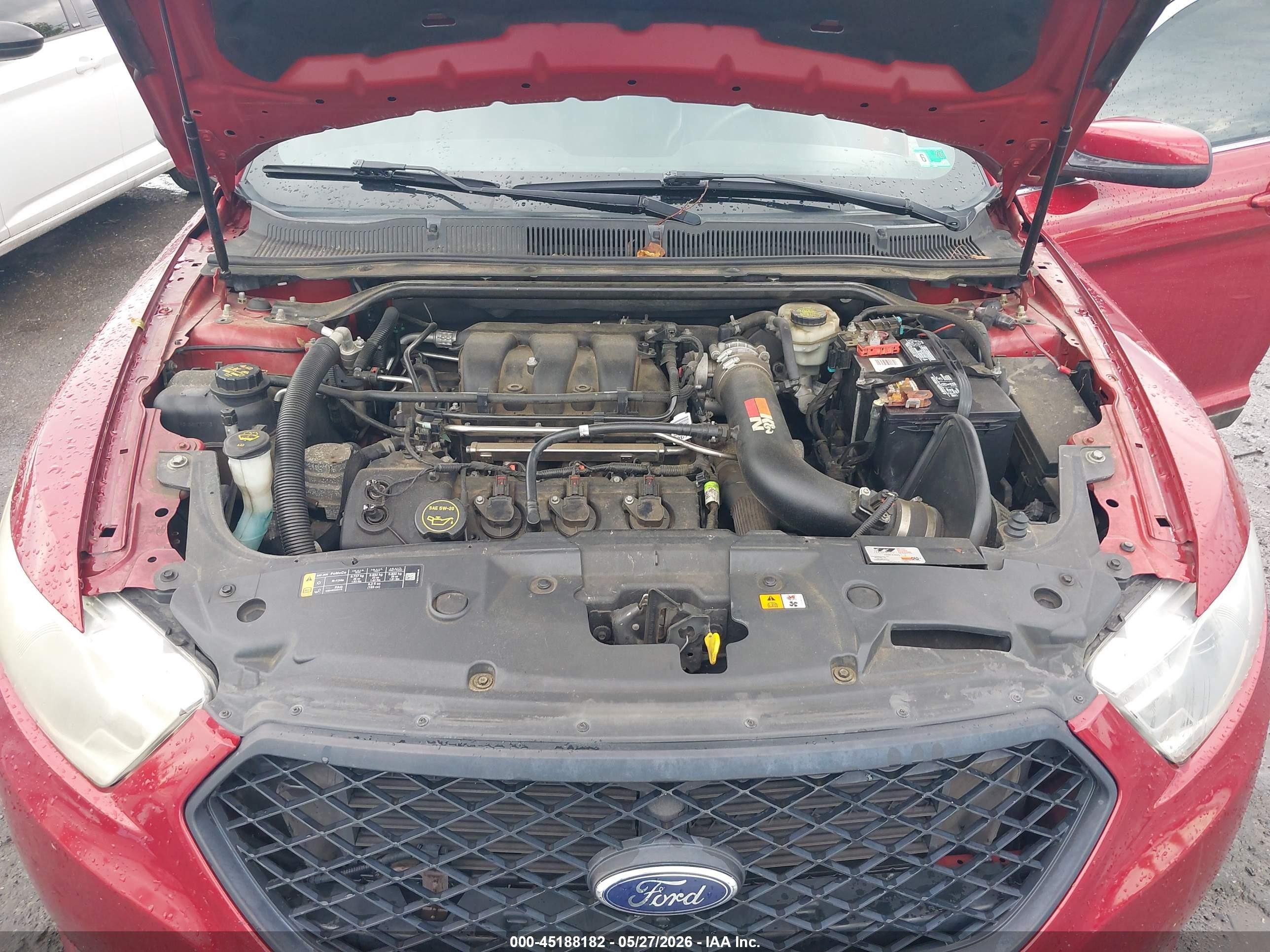 2014 Ford Taurus Sel Red vin: 1FAHP2E86EG136551
