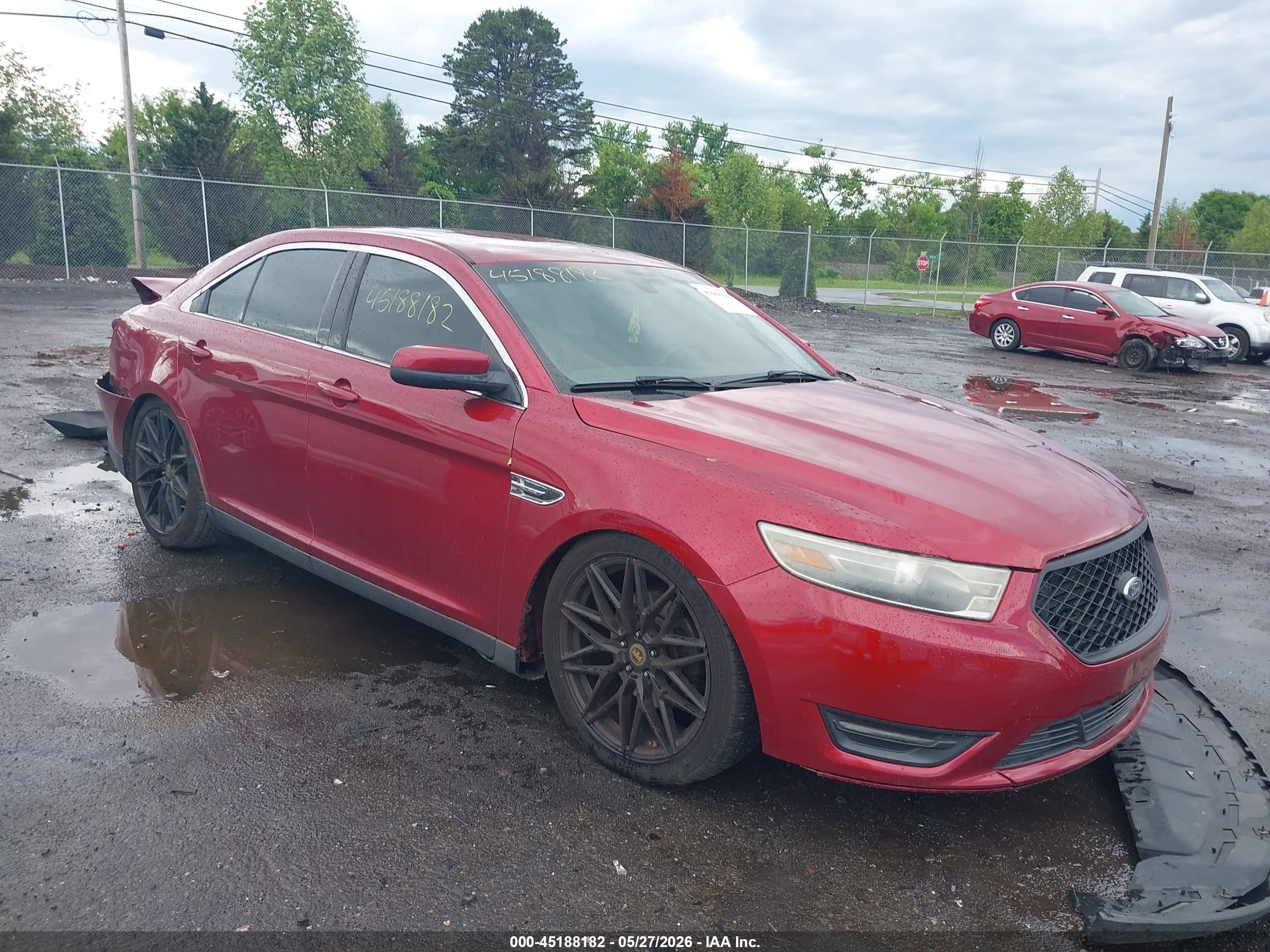 2014 Ford Taurus Sel Red vin: 1FAHP2E86EG136551