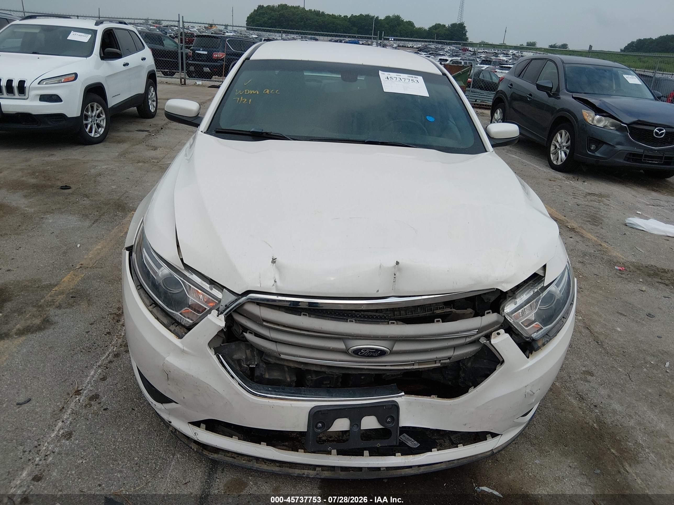 2015 Ford Taurus Sel White vin: 1FAHP2E86FG203361