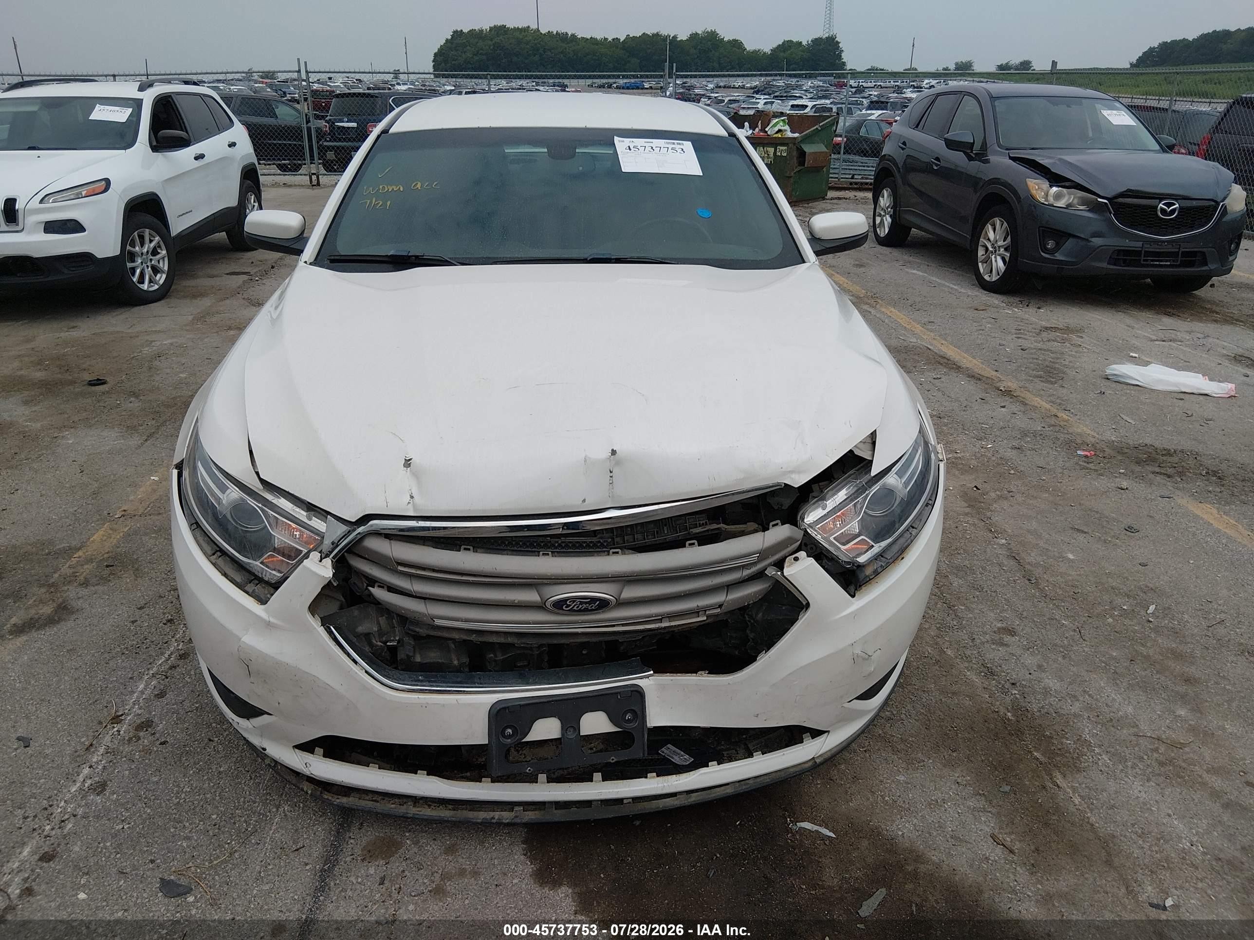 2015 Ford Taurus Sel White vin: 1FAHP2E86FG203361