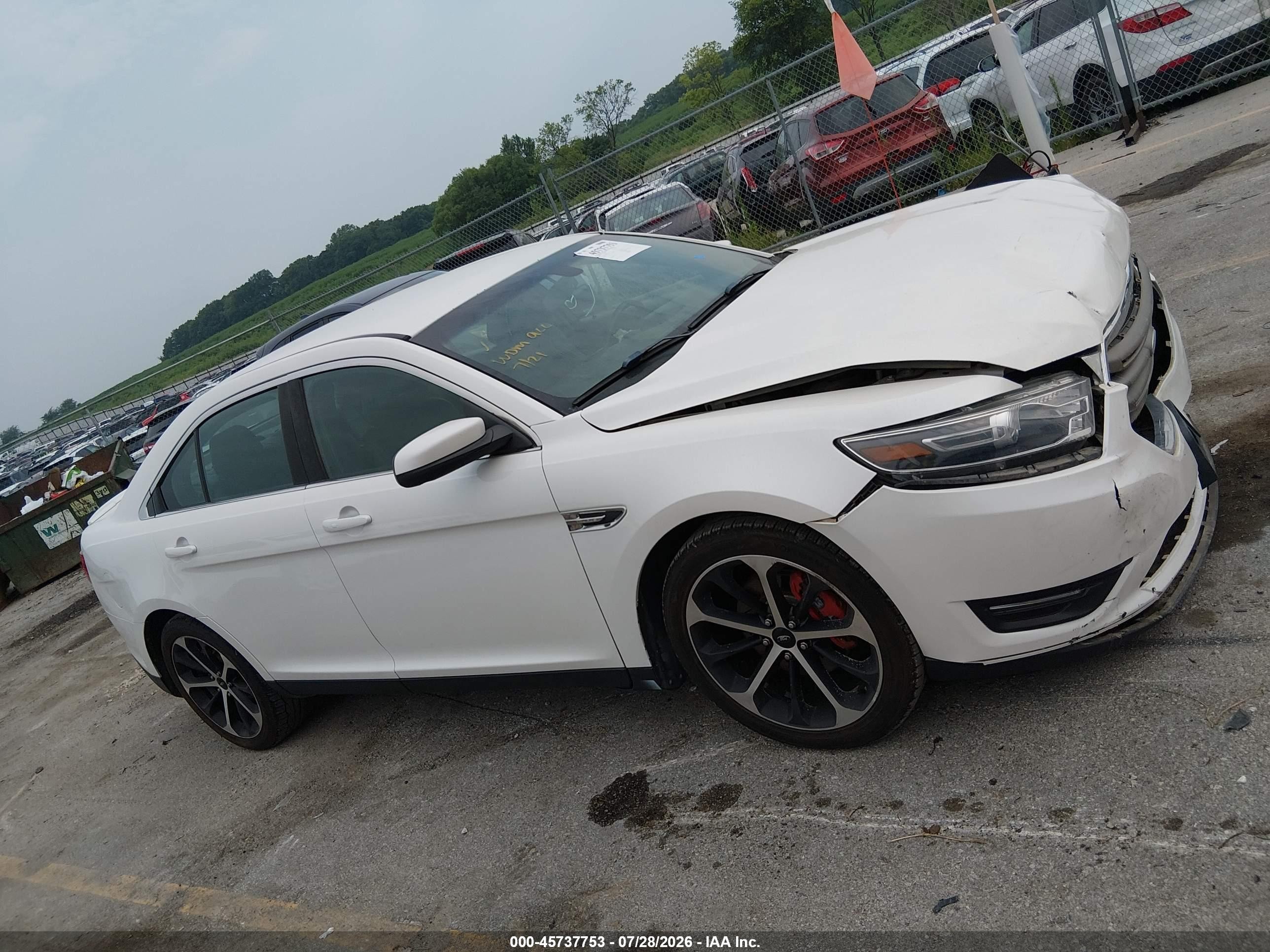 2015 Ford Taurus Sel White vin: 1FAHP2E86FG203361