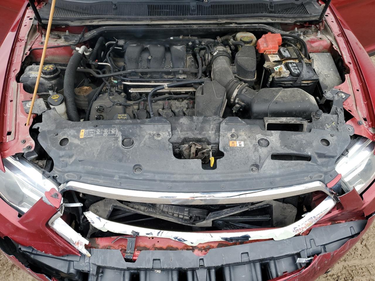2013 Ford Taurus Sel Red vin: 1FAHP2E87DG110958