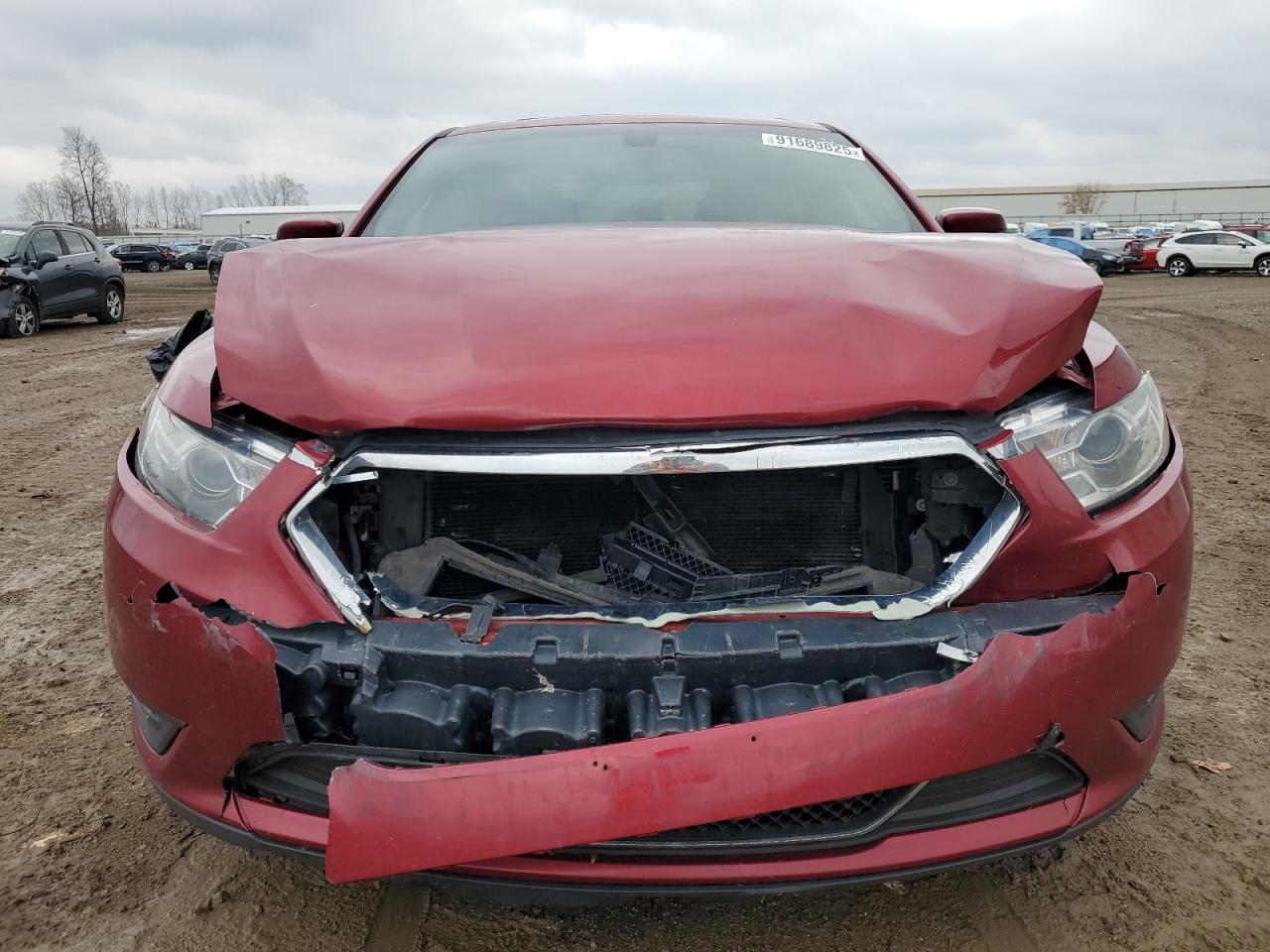 2013 Ford Taurus Sel Red vin: 1FAHP2E87DG110958