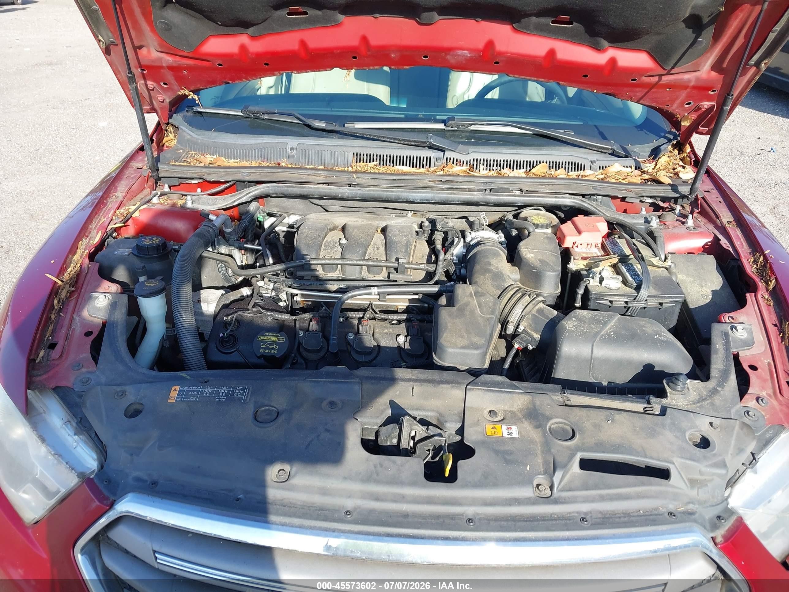 2013 Ford Taurus Sel Red vin: 1FAHP2E88DG159053