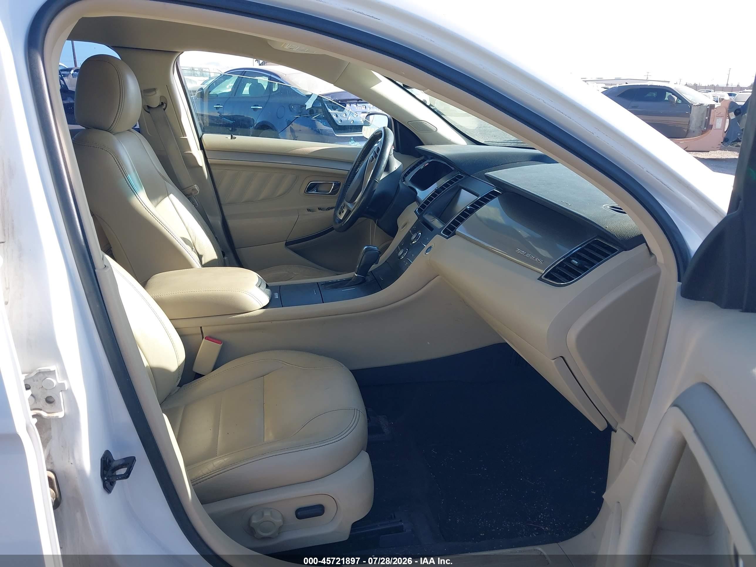 2013 Ford Taurus Sel White vin: 1FAHP2E88DG218022
