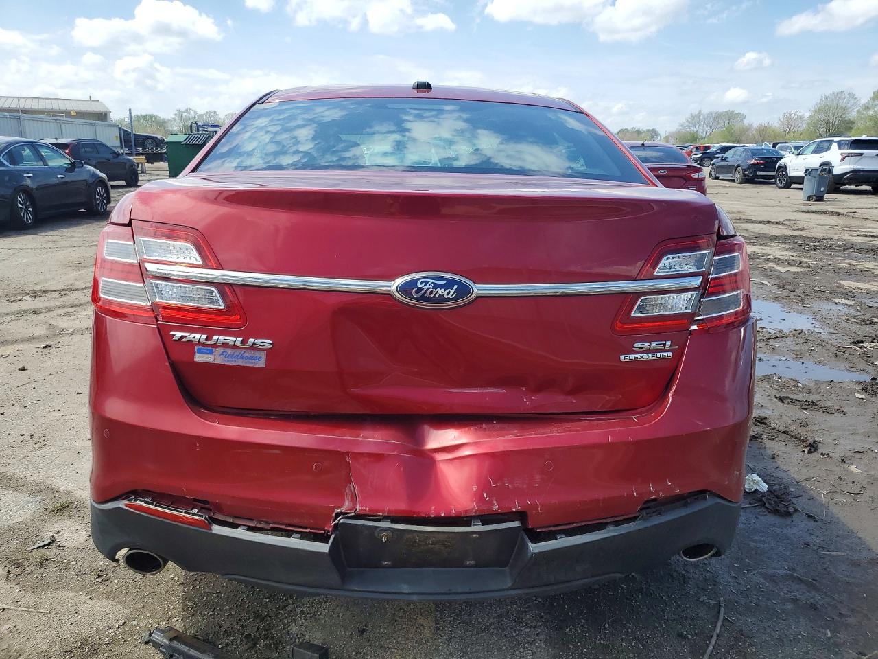 2013 Ford Taurus Sel Red vin: 1FAHP2E89DG163967